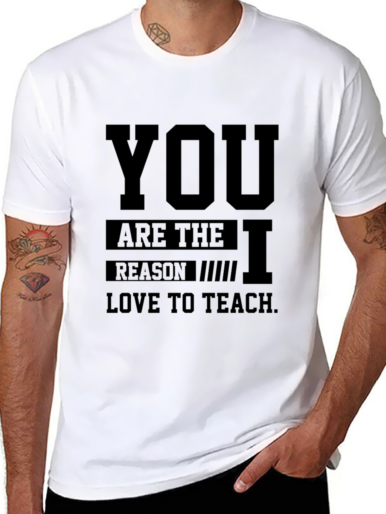 Teacher Appreciation Black T-Shirt - You Are the Reason