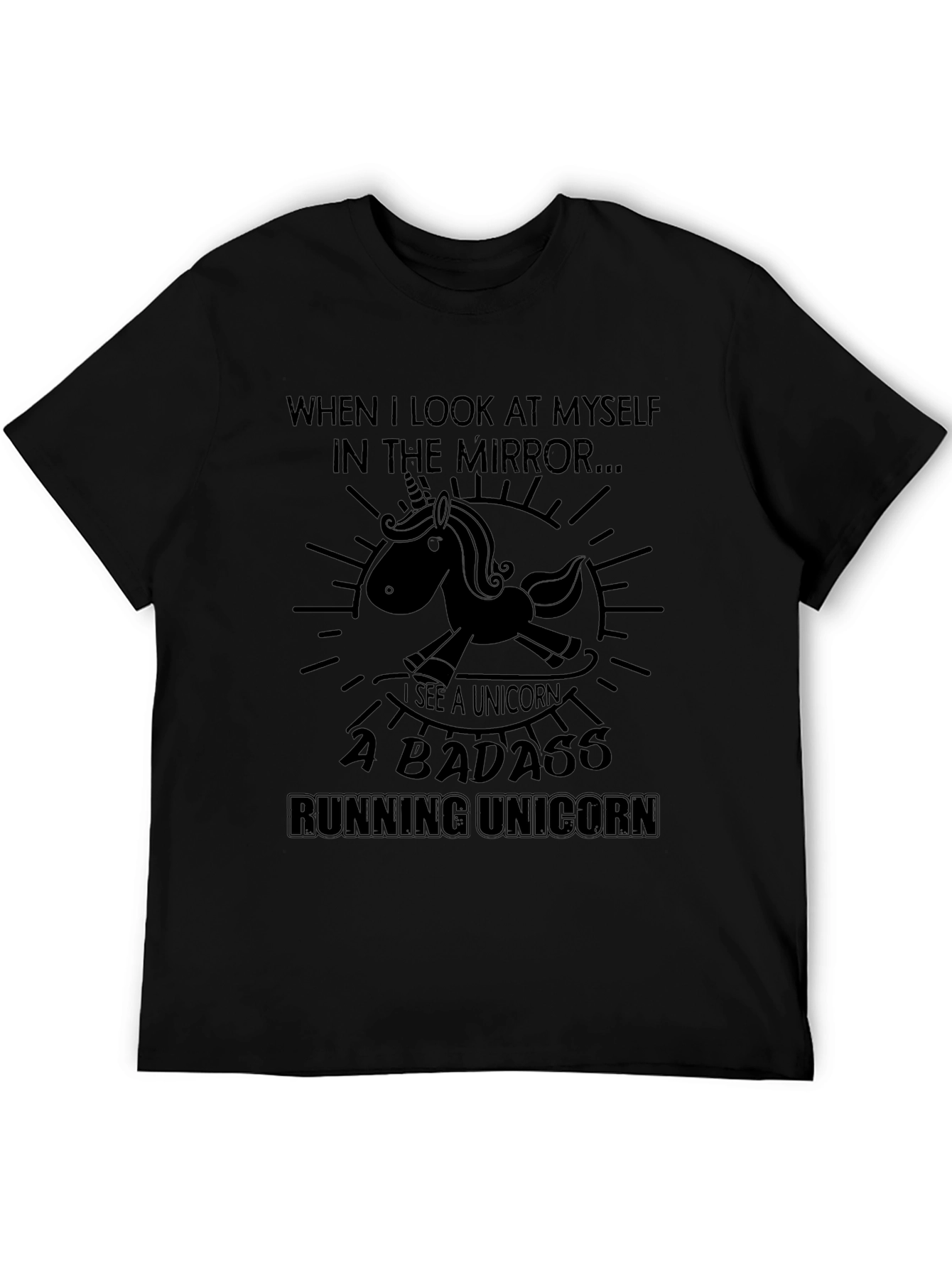 Badass Running Unicorn Graphic Tee