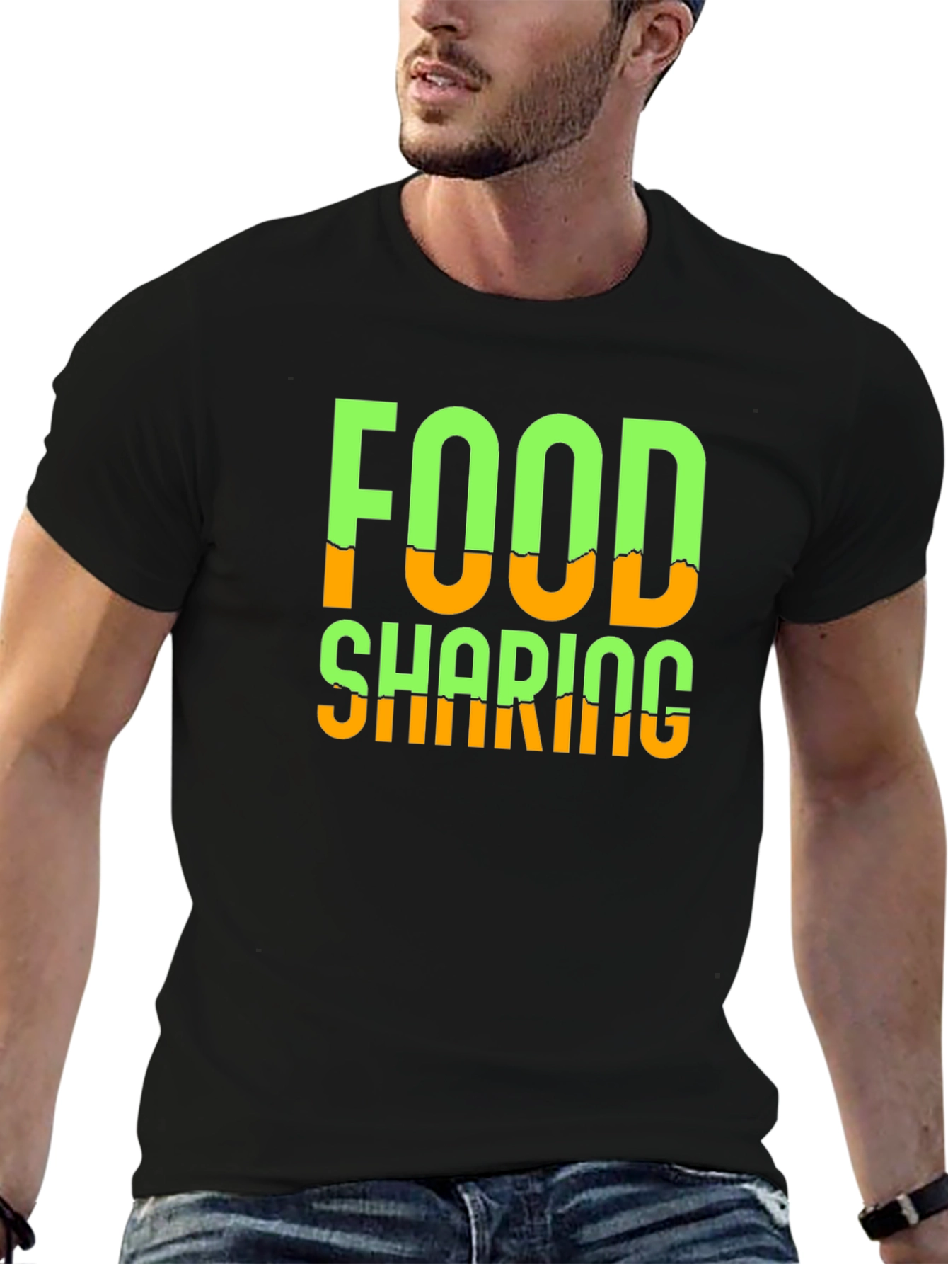 Food Sharing Graphic Tee - Black