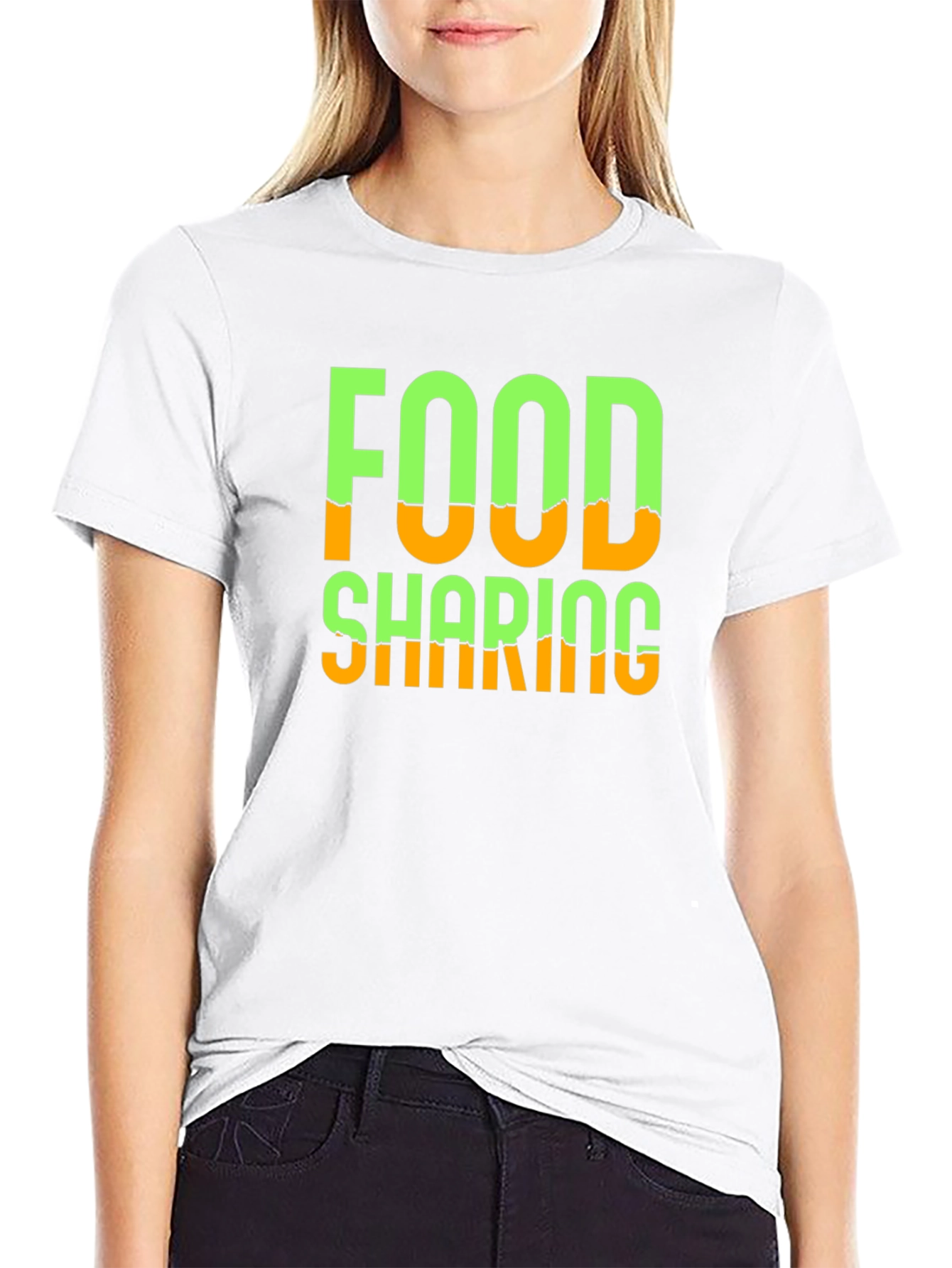 Food Sharing Graphic Tee - Black
