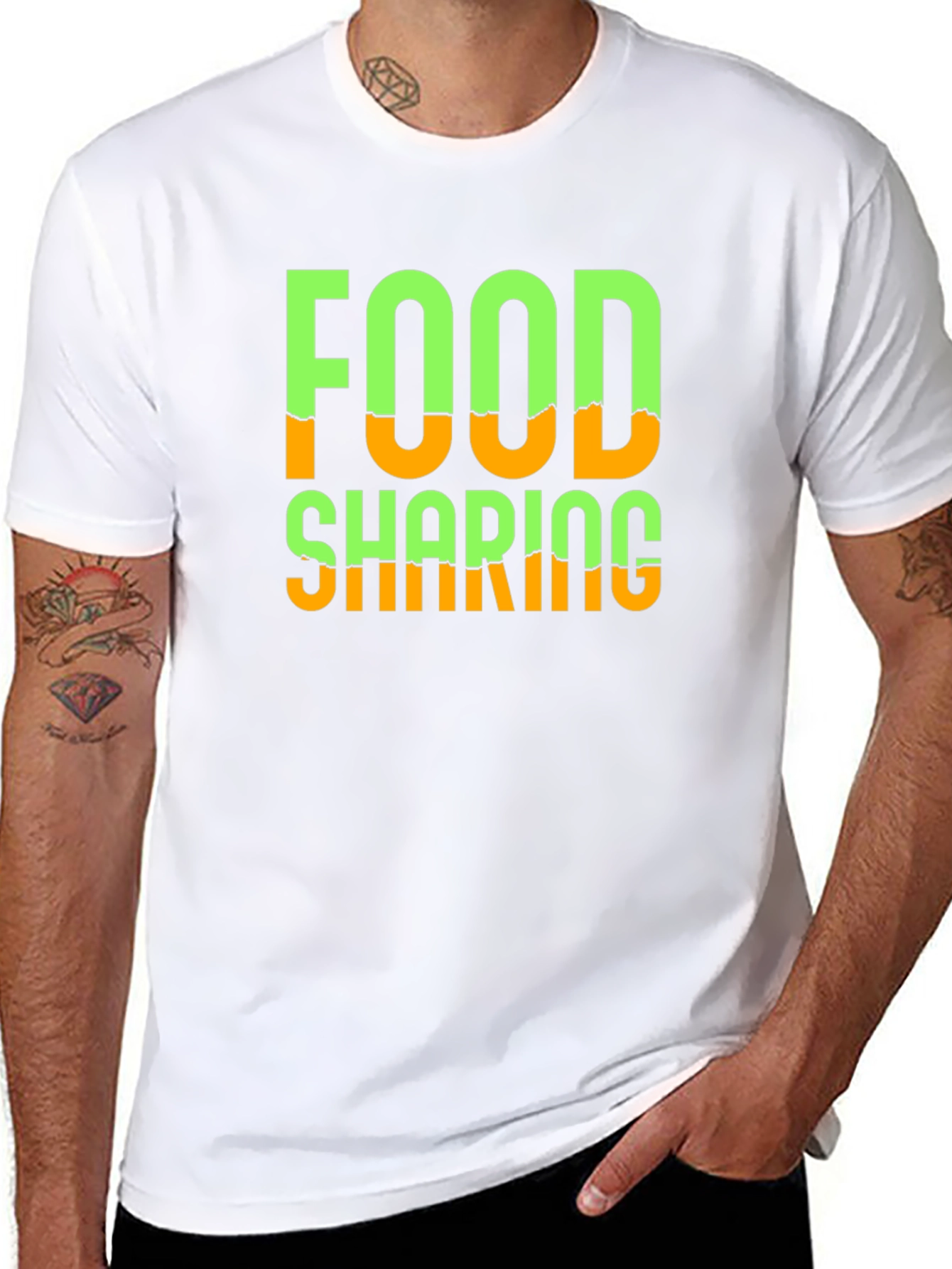 Food Sharing Graphic Tee - Black