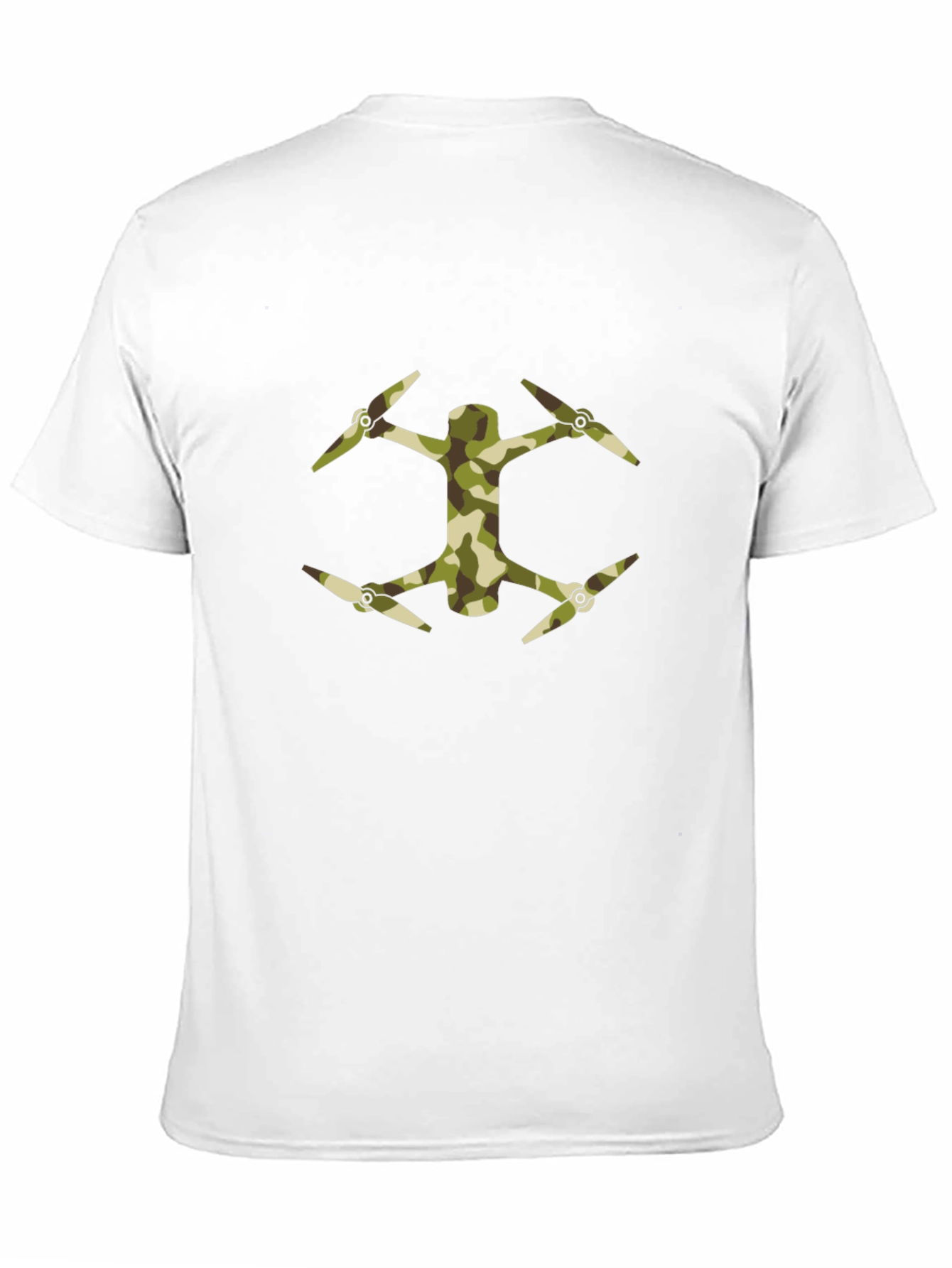 Camo Drone Graphic Tee - Black Casual Style