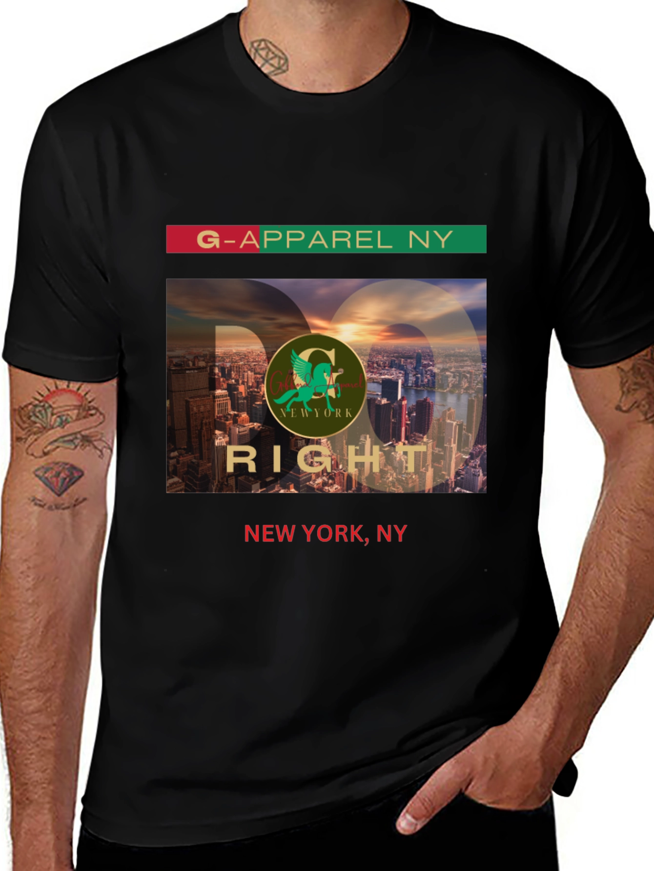 G-Apparel NY Black Graphic Tee