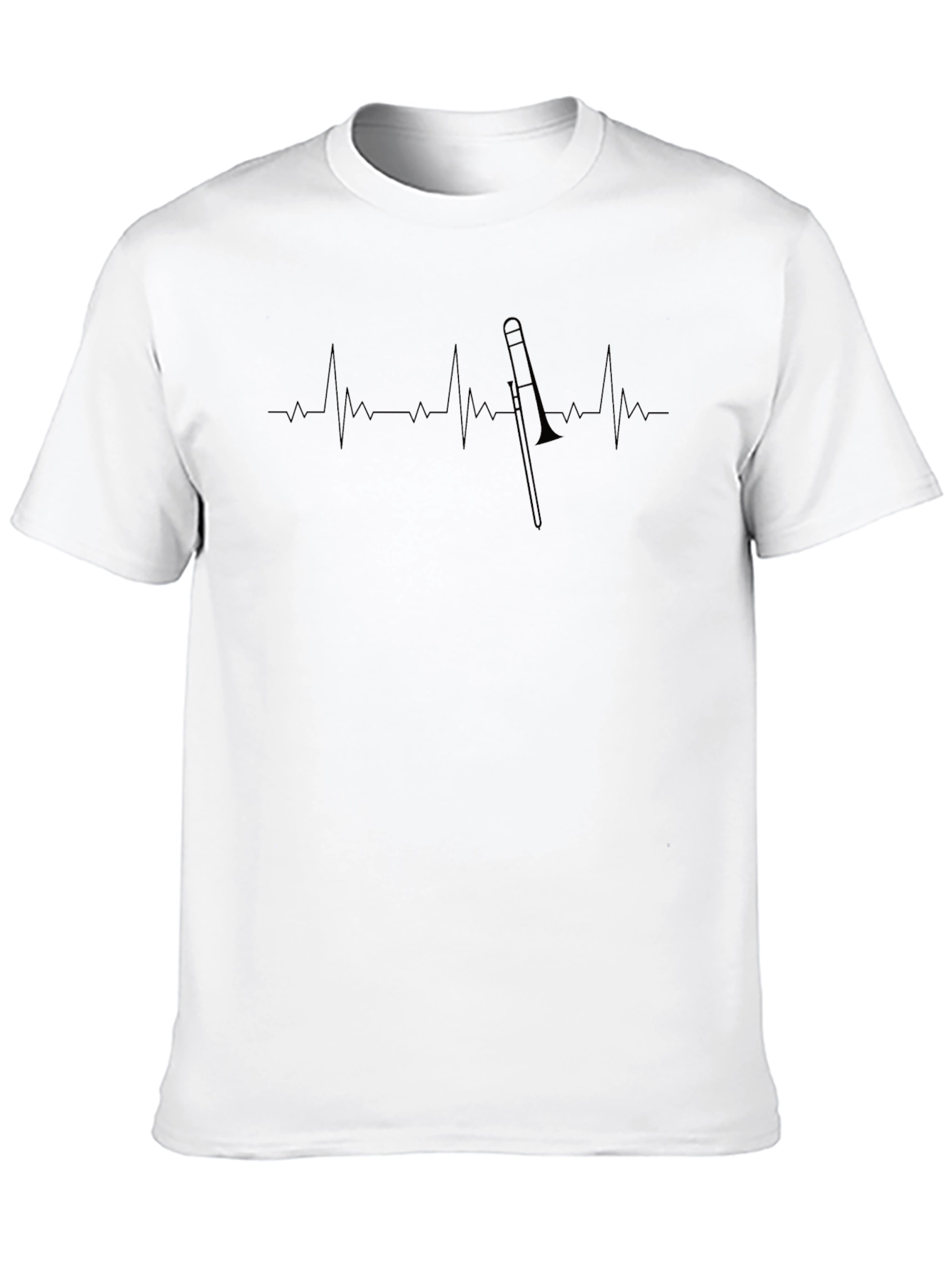 Trombone Heartbeat Graphic Tee - Musicians Style