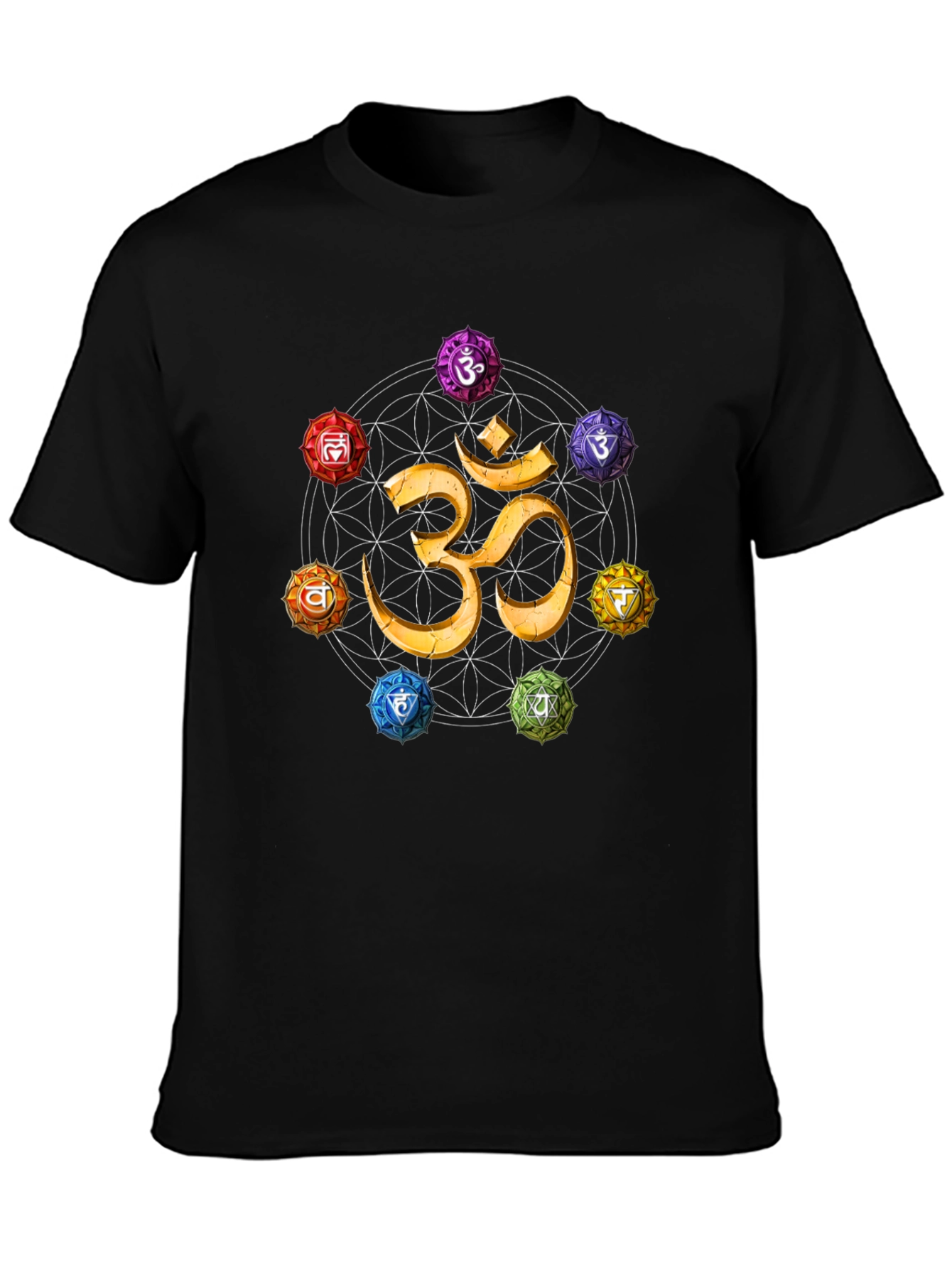 Chakra Symbol T-Shirt - Spiritual Om Design