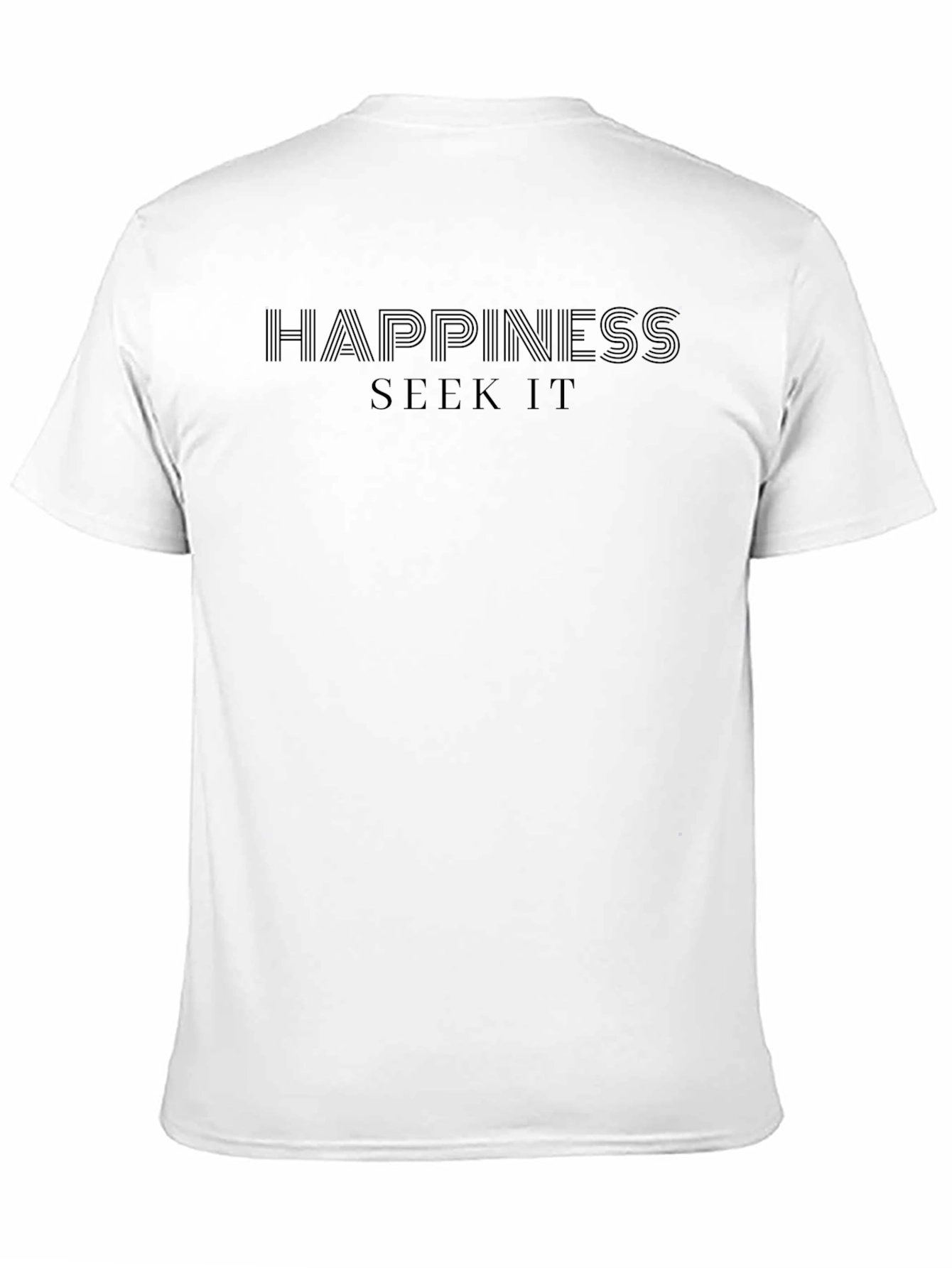Happiness Seek It Black Graphic Tee