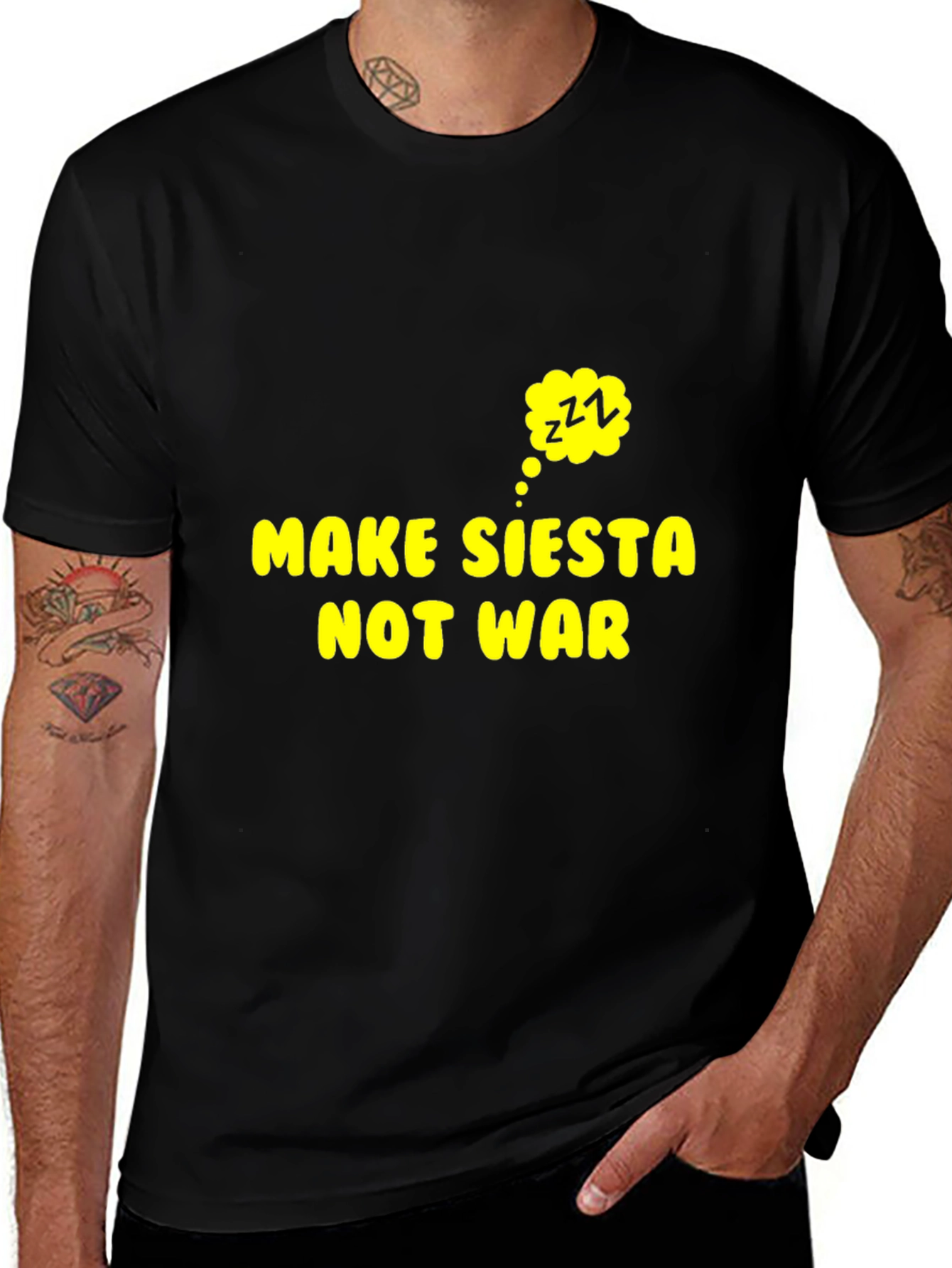 Make Siesta Not War T-Shirt - Funny Slogan Tee