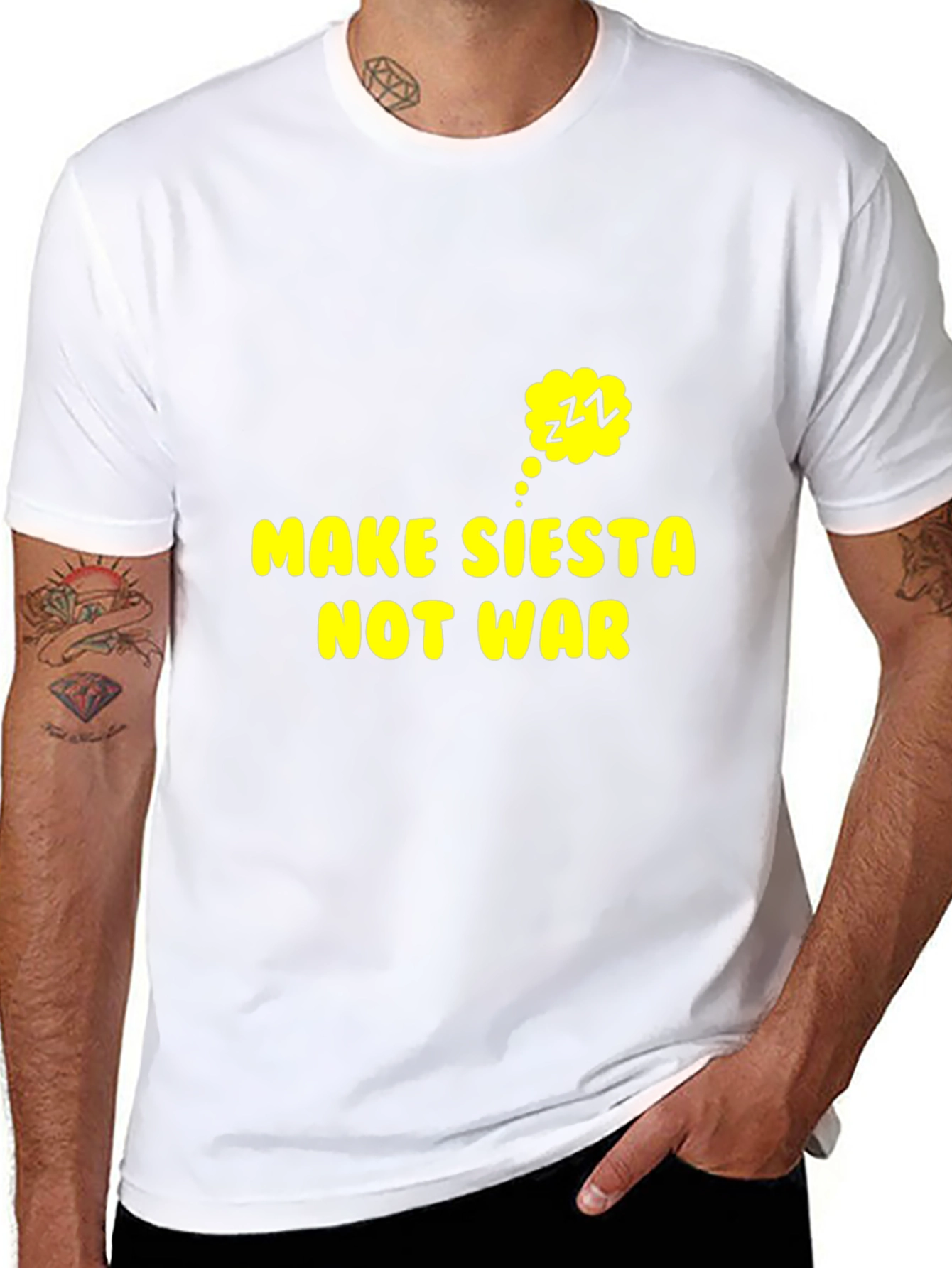 Make Siesta Not War T-Shirt - Funny Slogan Tee