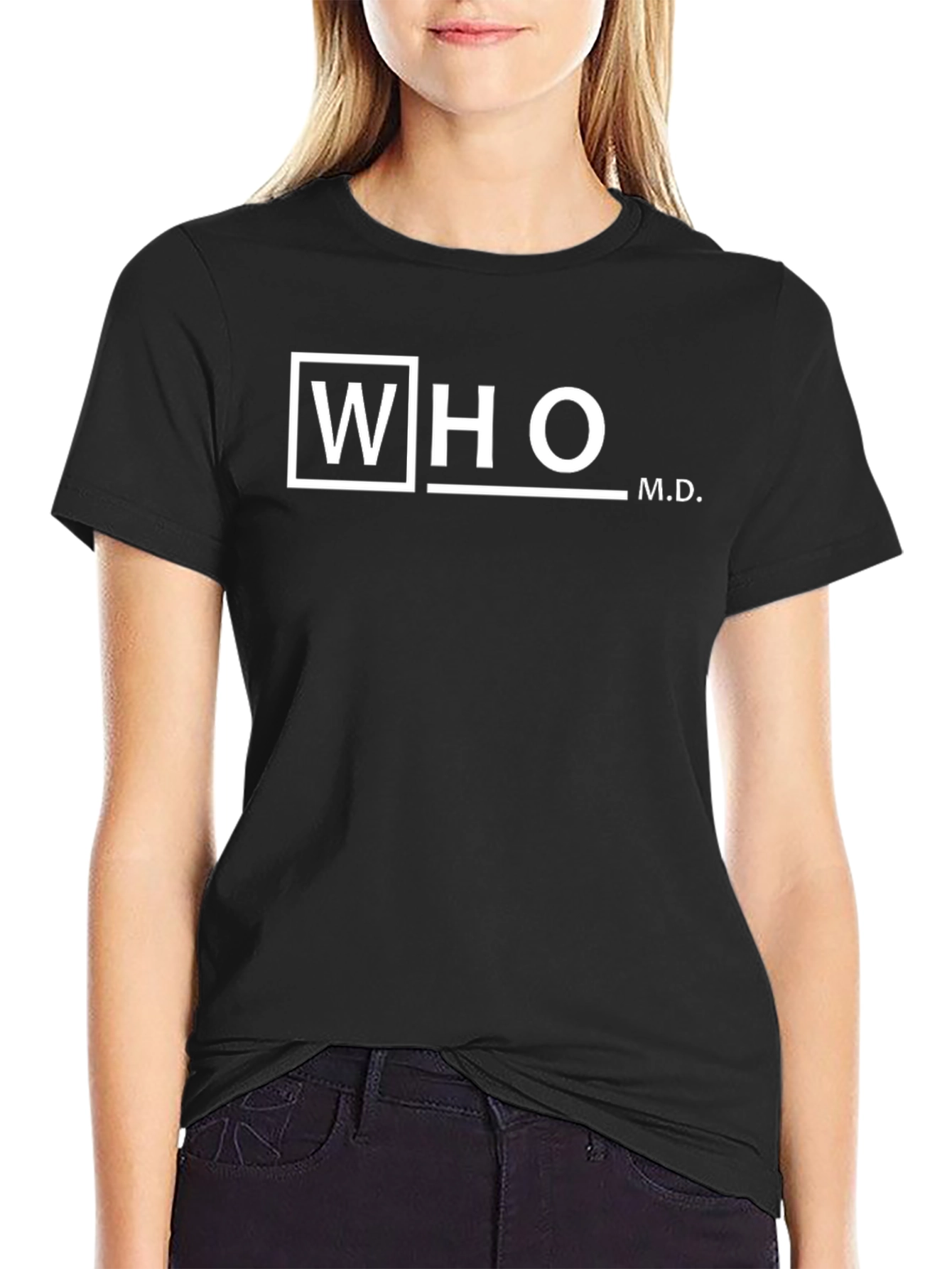 WHO M.D. Graphic T-Shirt - Black Cotton Tee
