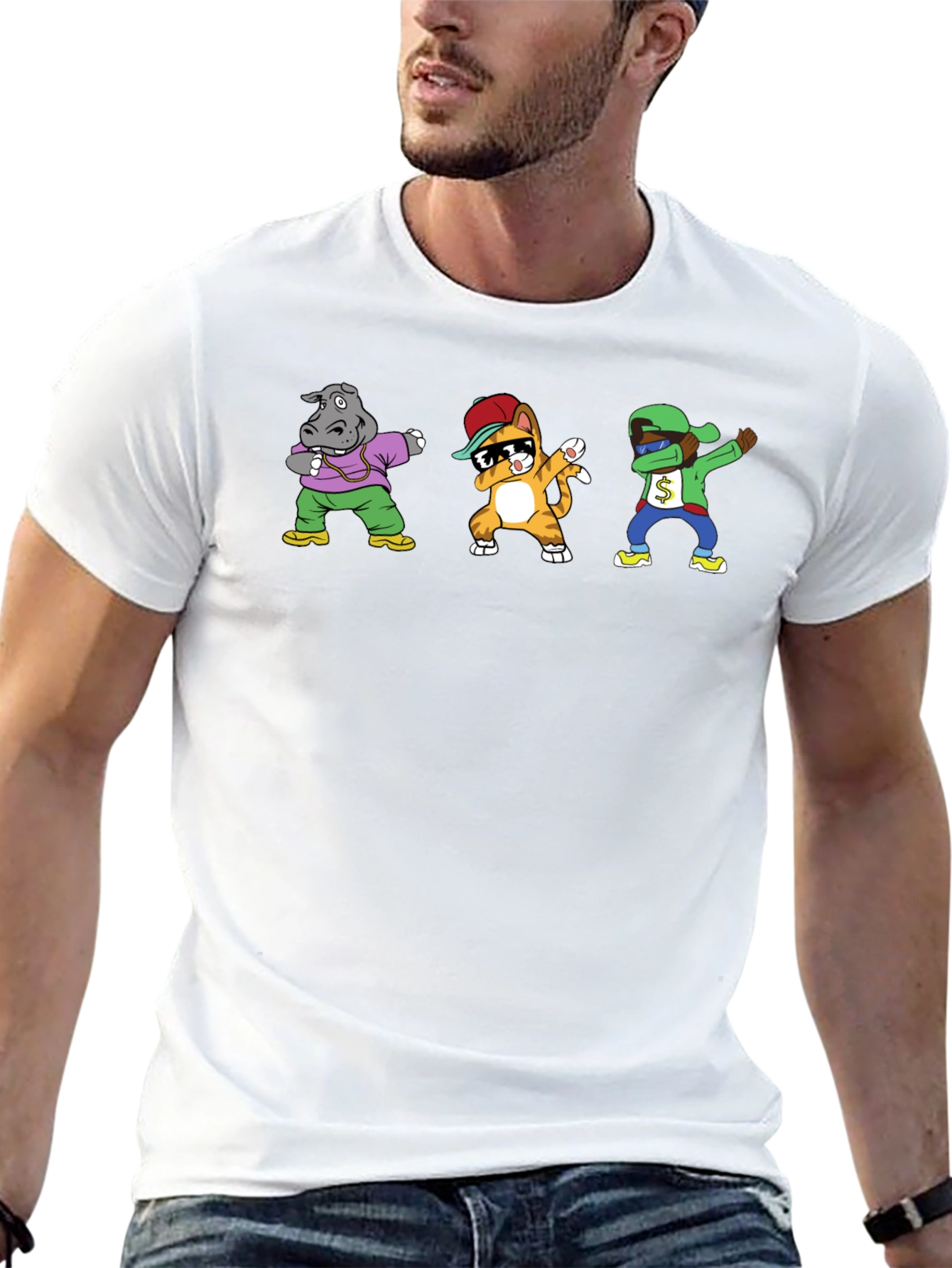 Dabbing Animals Graphic Tee