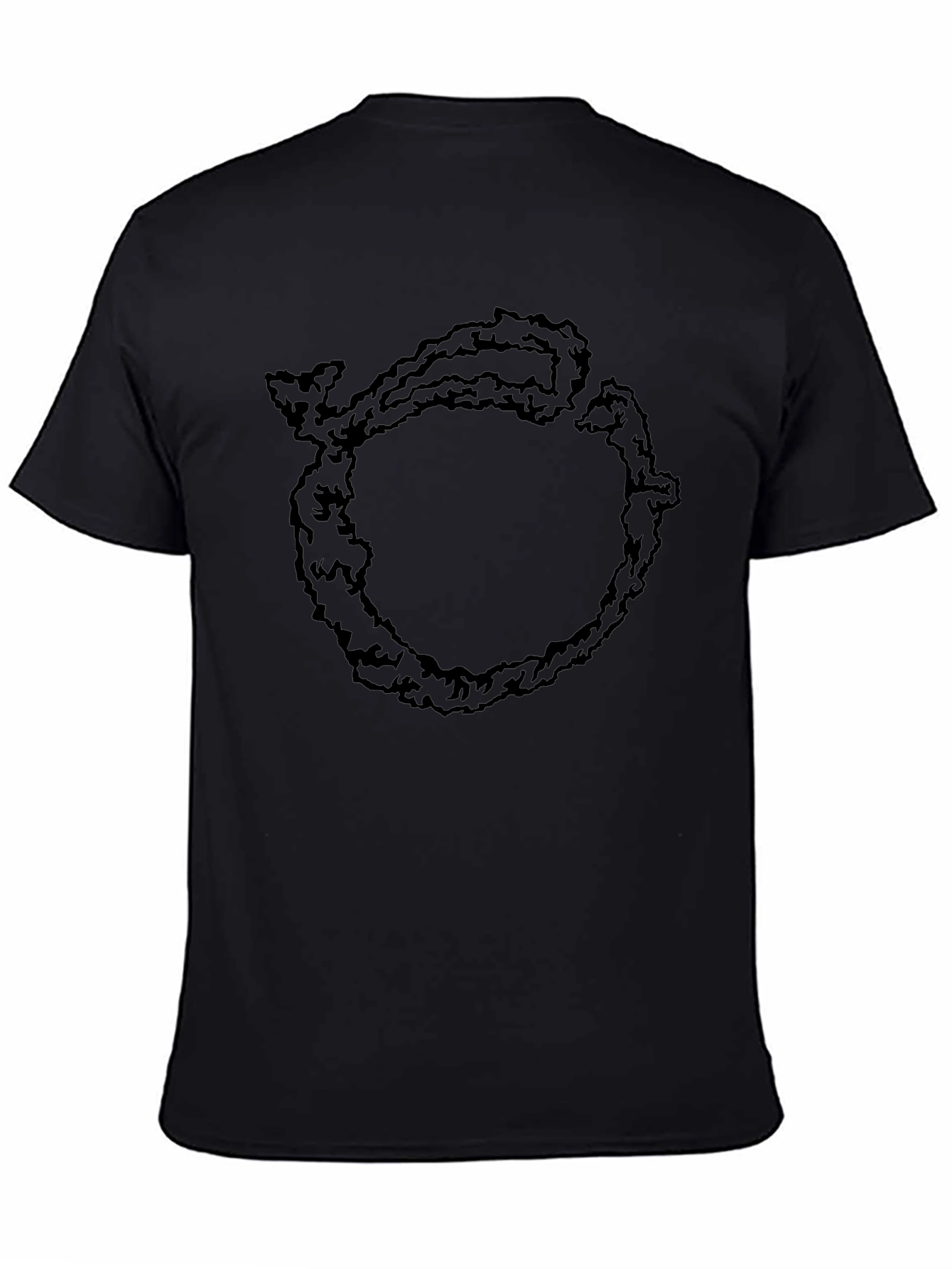Ouroboros Circle Graphic Tee - Unisex Black T-Shirt