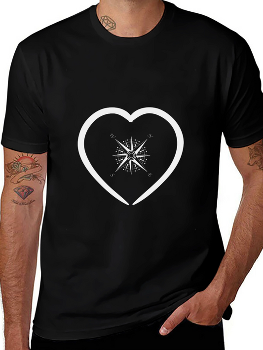 Heart Compass Graphic T-Shirt
