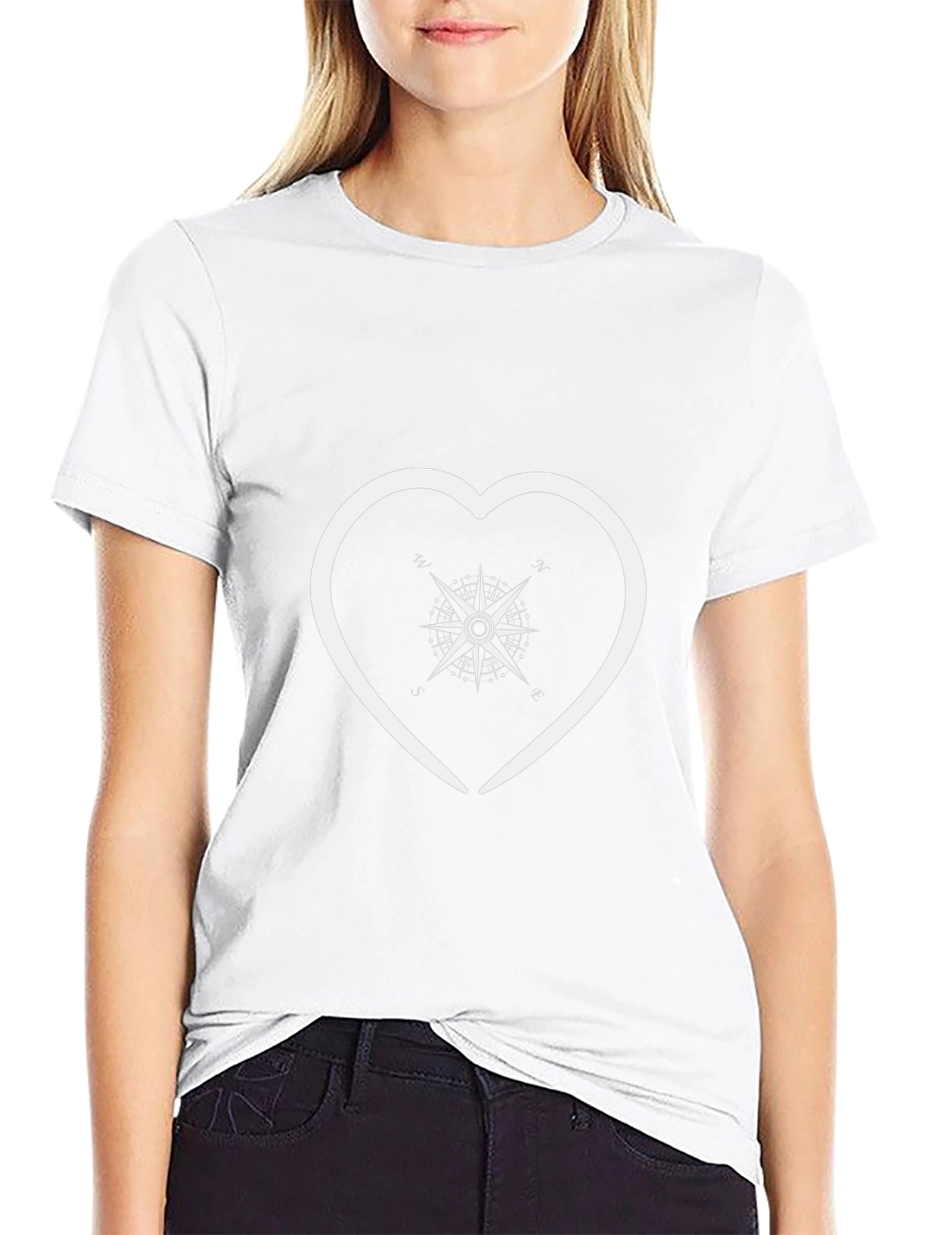 Heart Compass Graphic T-Shirt