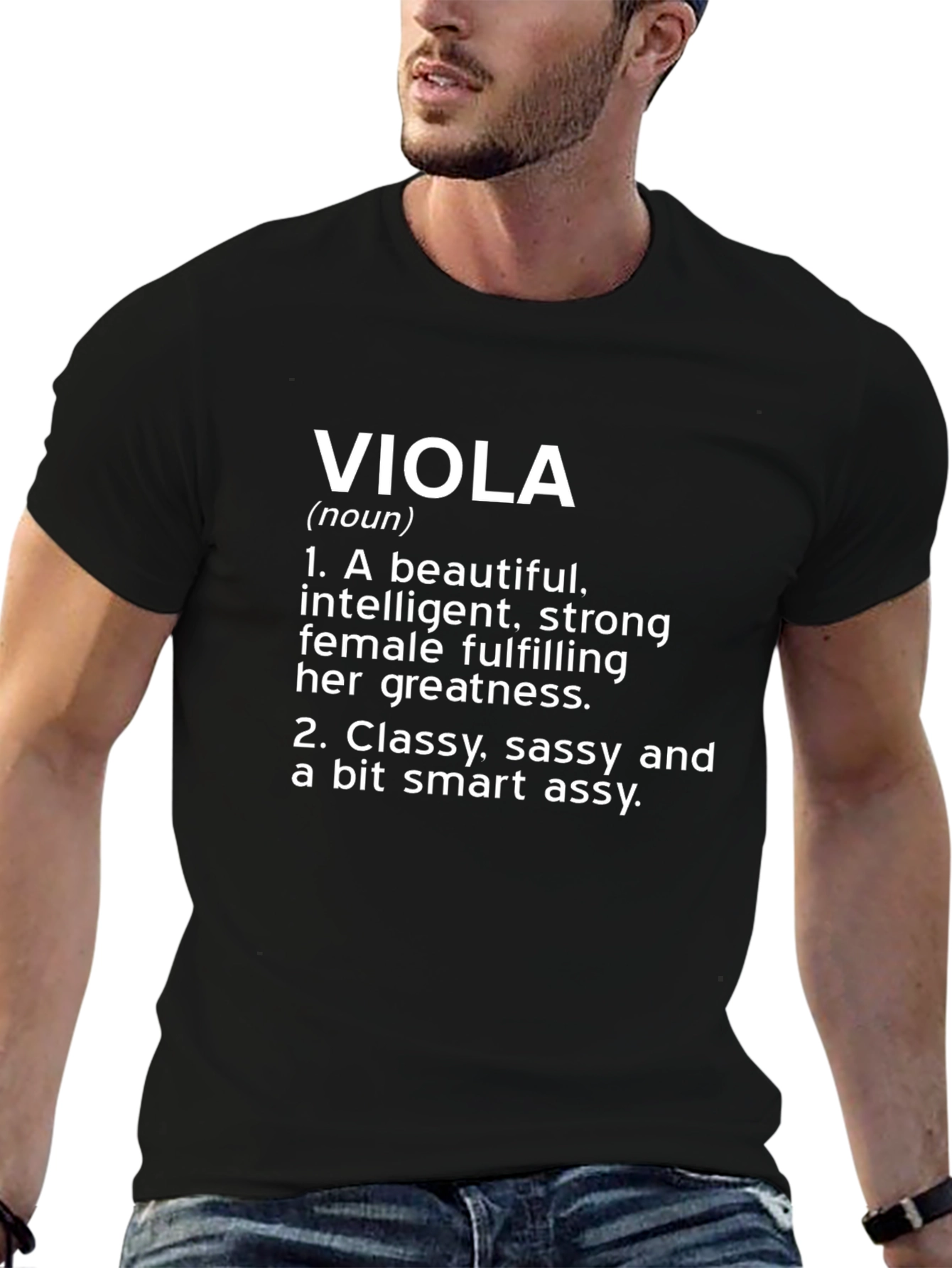 Viola Definition Graphic Tee - Black