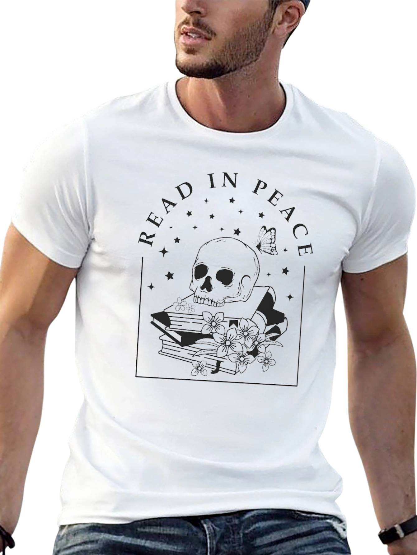Read In Peace Graphic Tee - Black