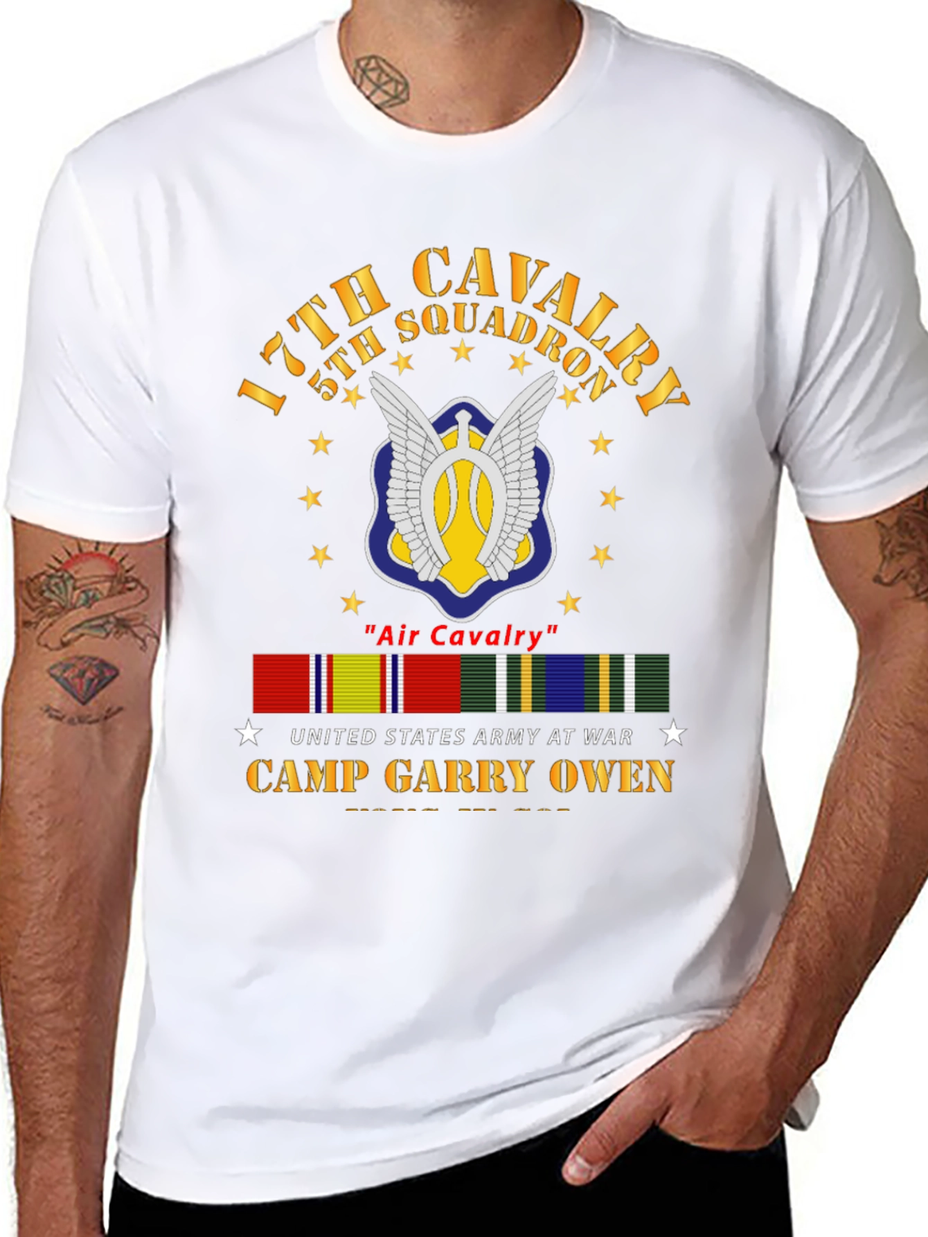 17th Cavalry 5th Squadron Black T-Shirt