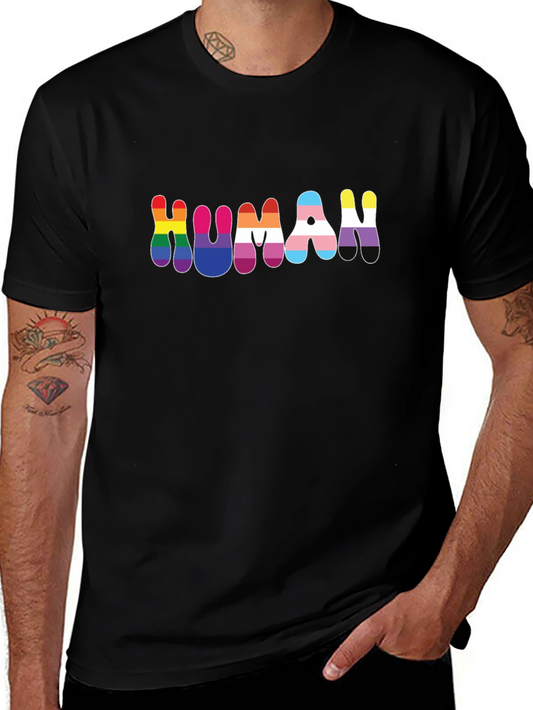 HUMAN Pride LGBTQ+ T-Shirt - Black Unisex Tee
