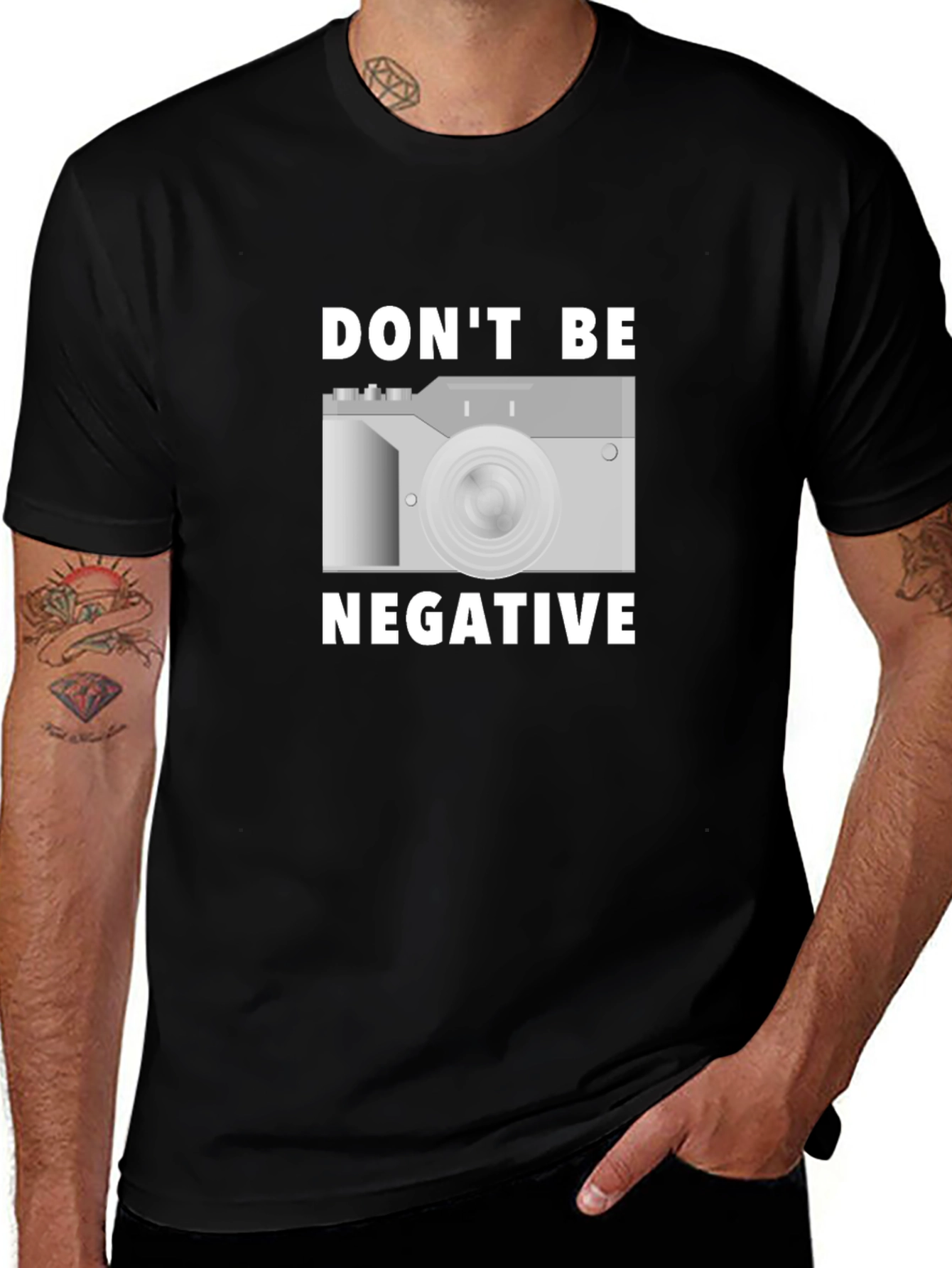 Dont Be Negative Camera T-Shirt