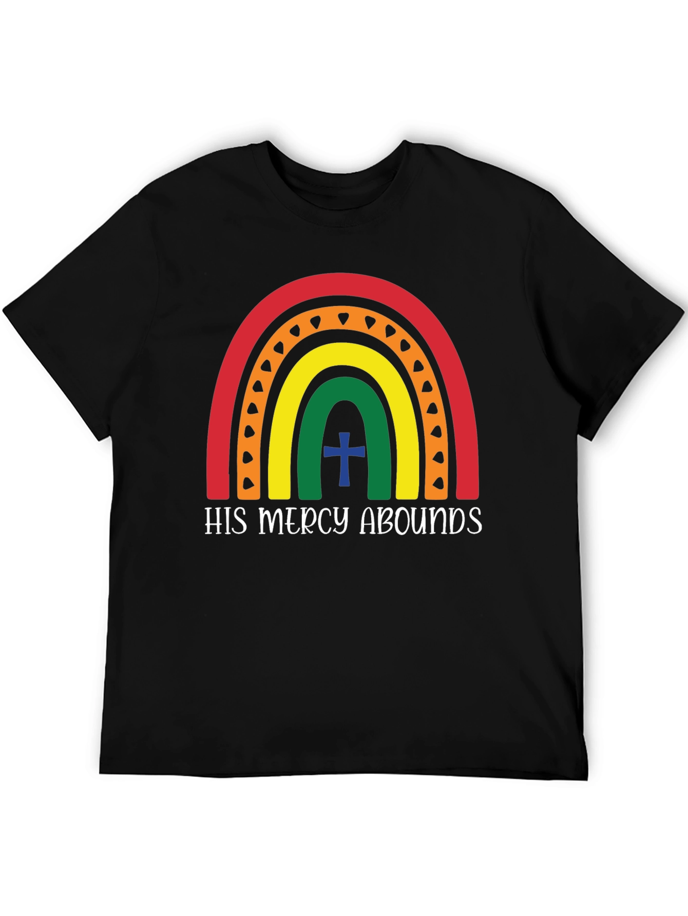 His Mercy Abounds Rainbow Graphic Tee