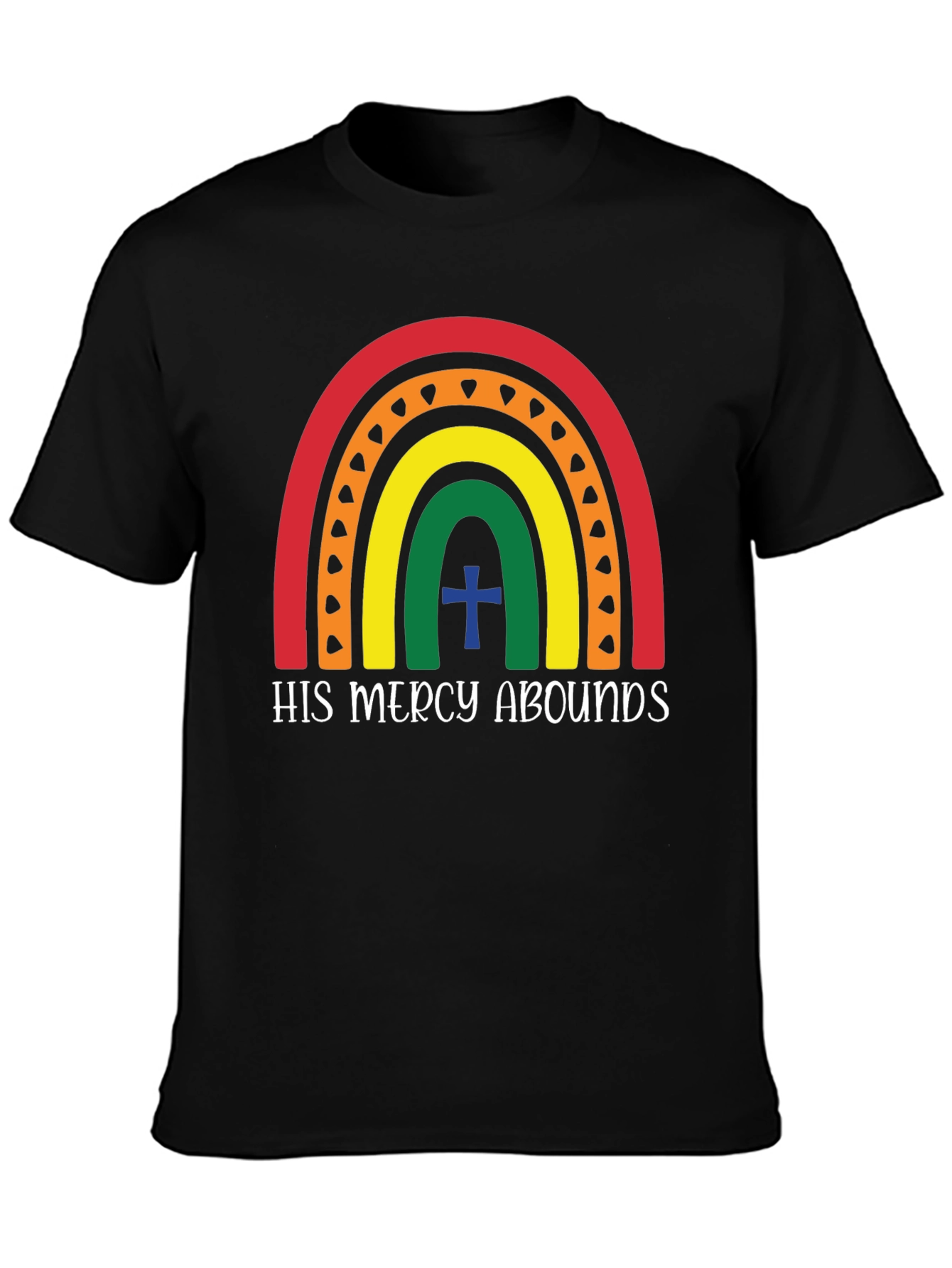 His Mercy Abounds Rainbow Graphic Tee