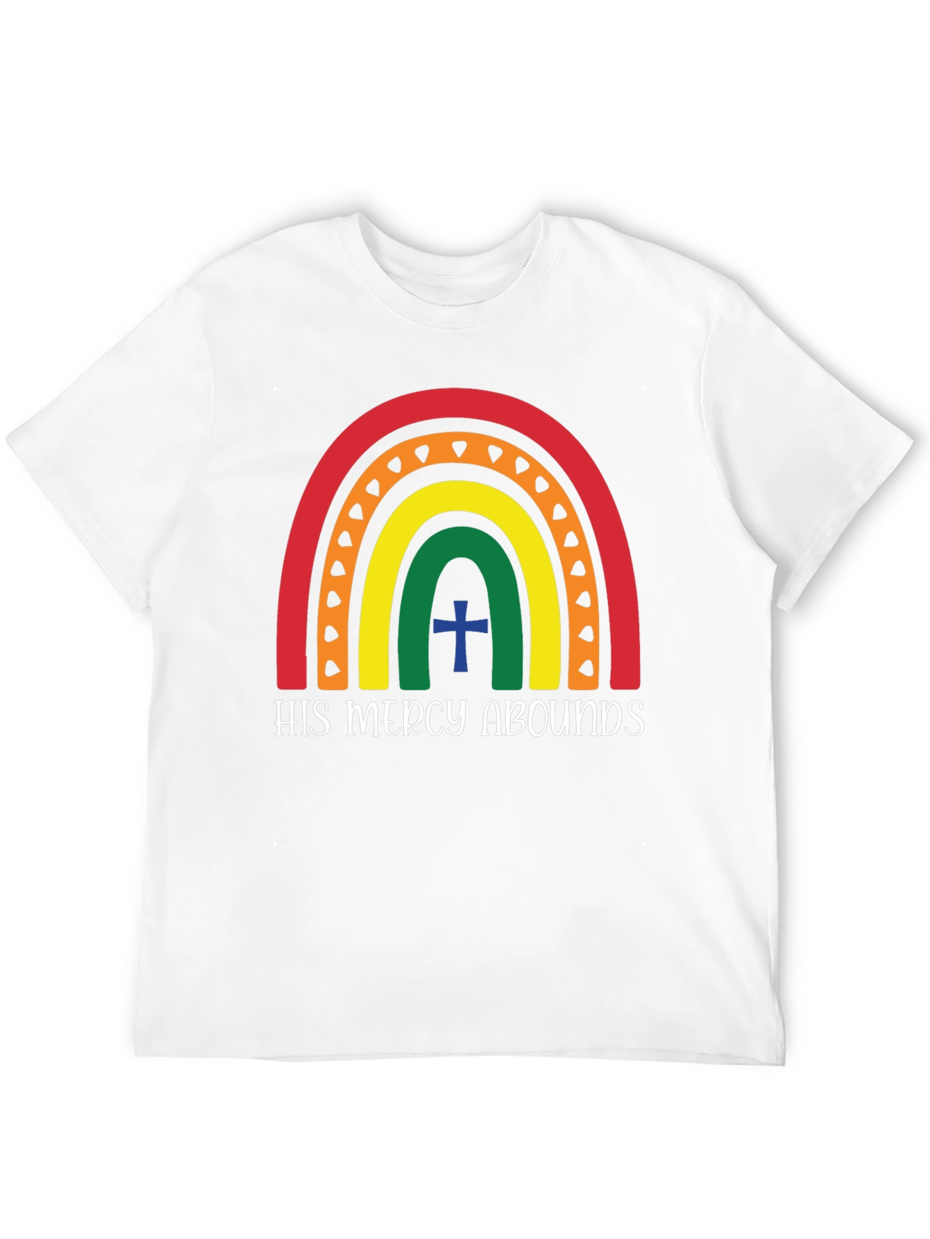 His Mercy Abounds Rainbow Graphic Tee