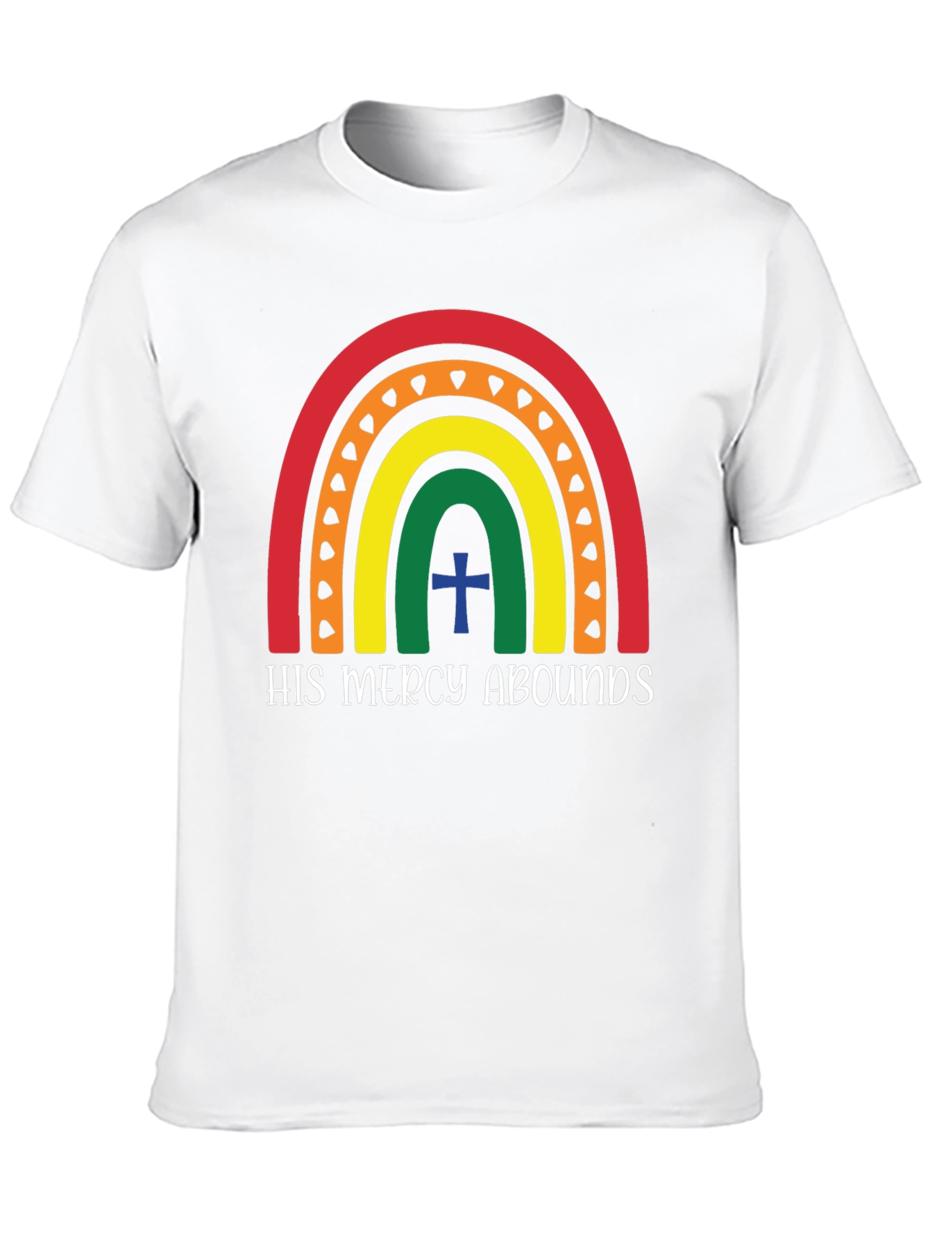 His Mercy Abounds Rainbow Graphic Tee