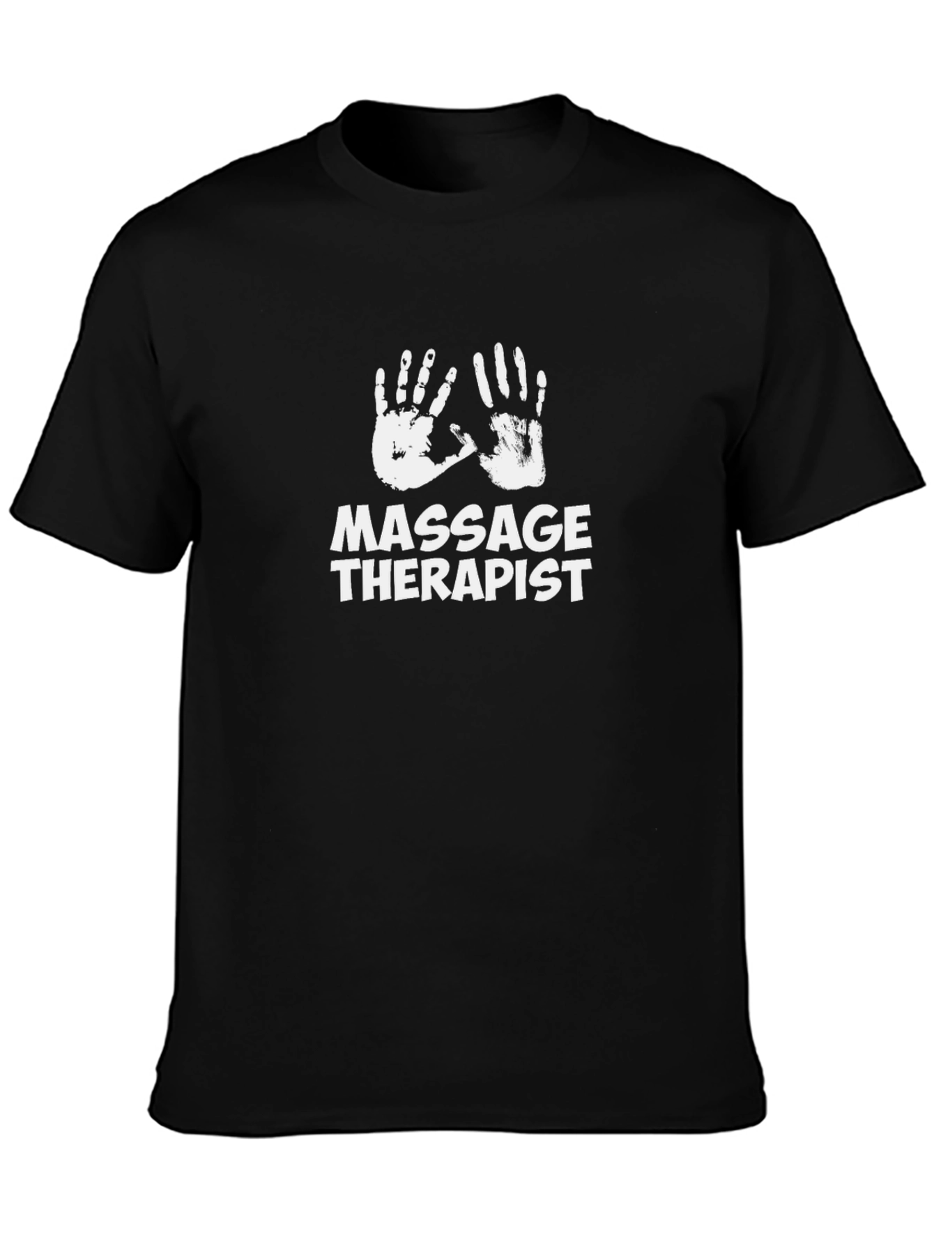 Massage Therapist T-Shirt - Black Cotton Blend Graphic Tee