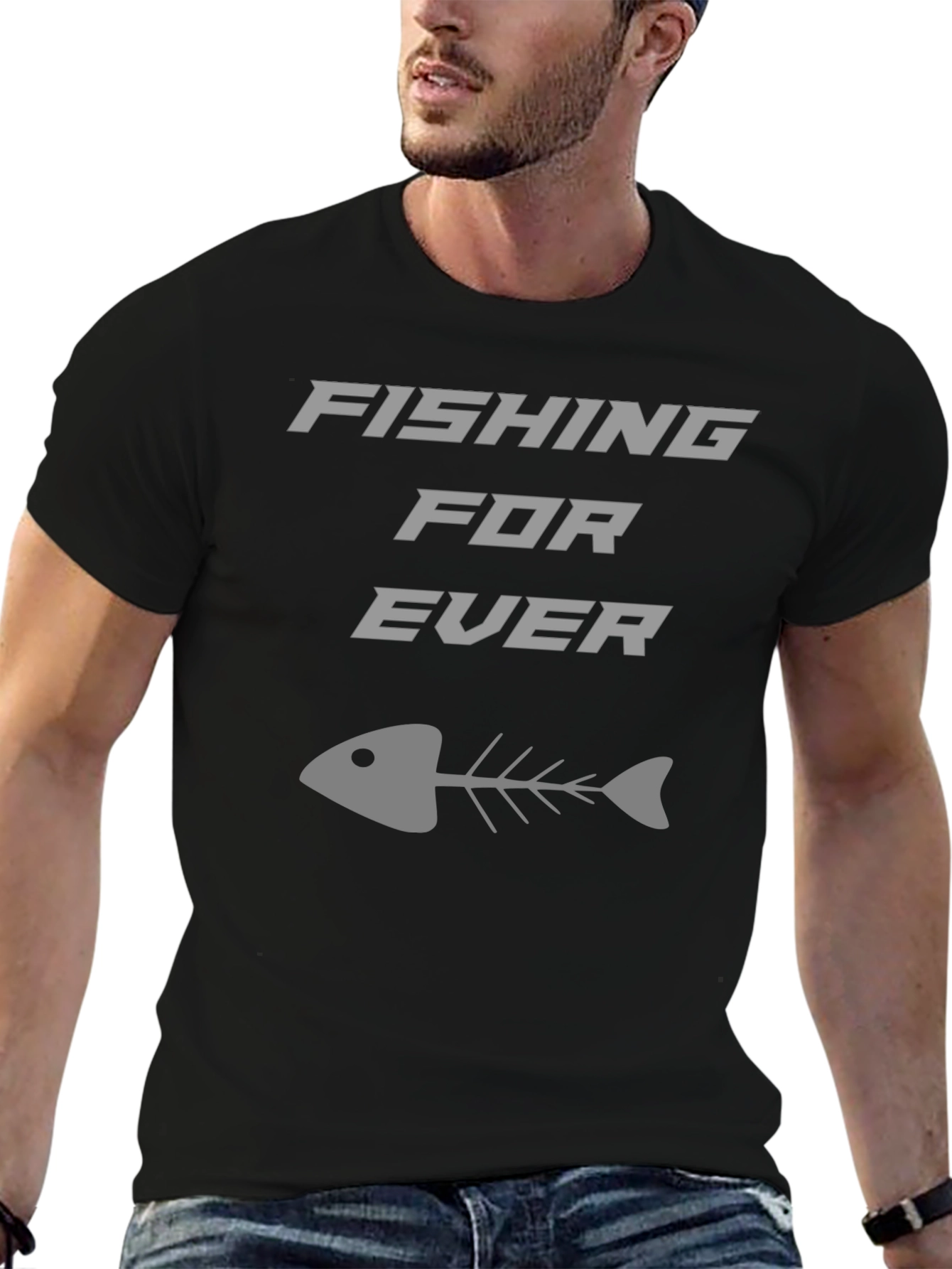Fishing For Ever T-Shirt - Casual Graphic Tee