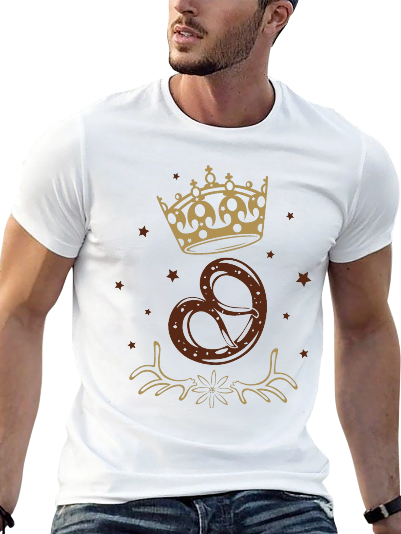 Oktoberfest Pretzel Crown Graphic T-Shirt