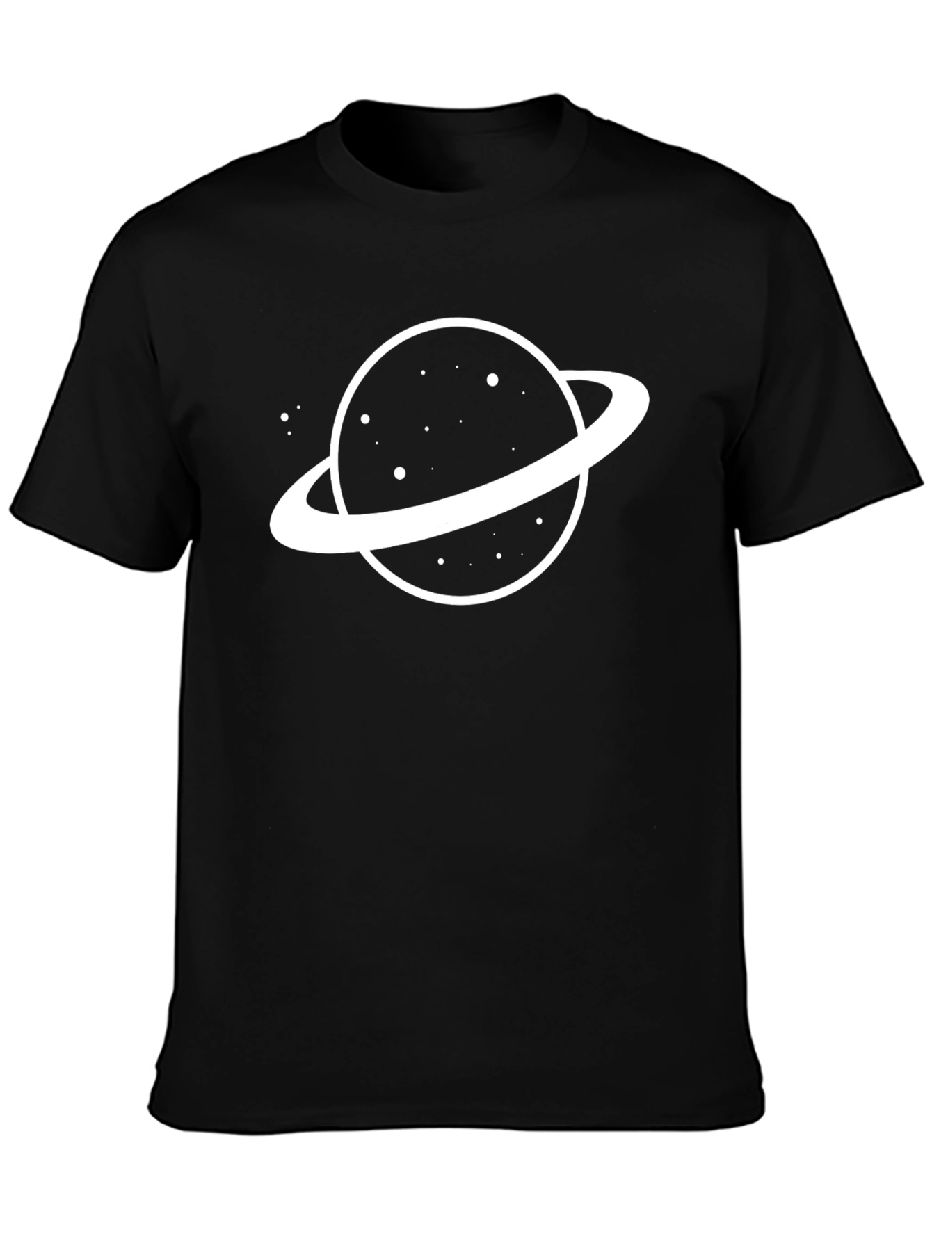 Planet Graphic Tee - Black Cotton T-Shirt