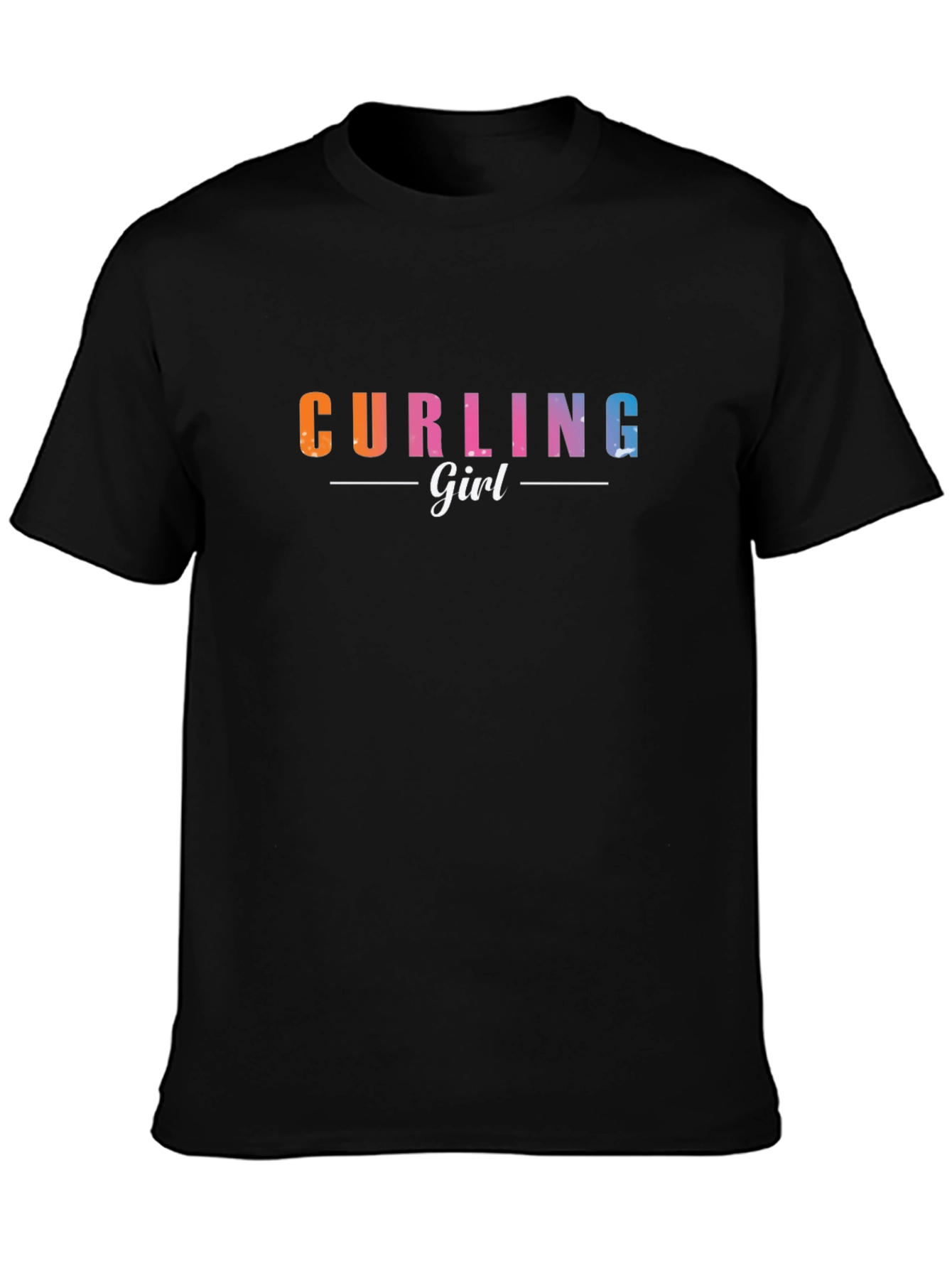 Curling Girl Graphic T-Shirt - Novelty Sportswear