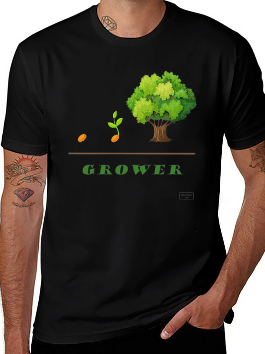 Grower Graphic T-Shirt - Black Cotton Blend