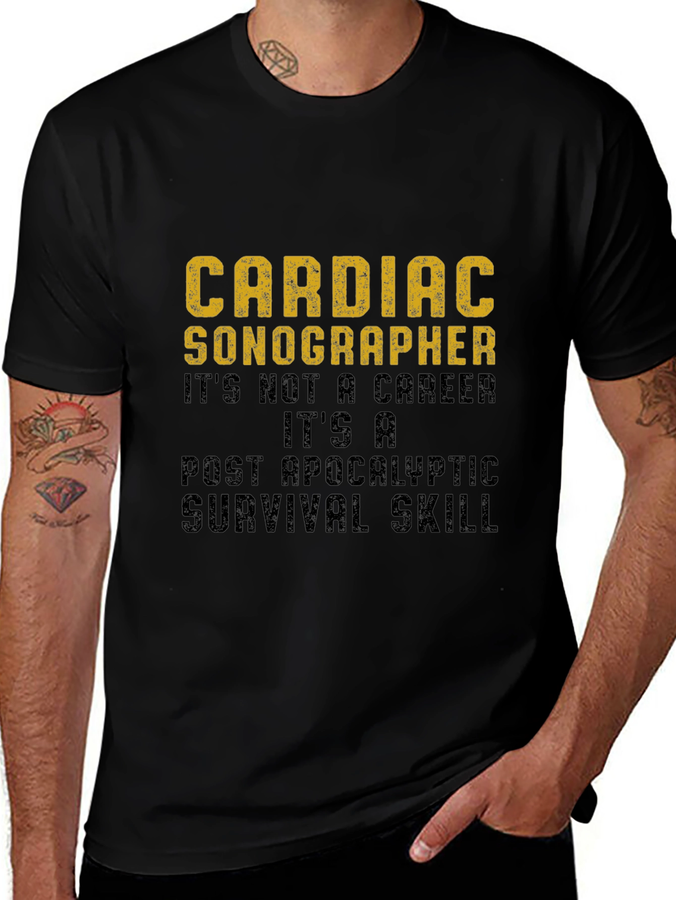 Cardiac Sonographer Survival Skill Graphic T-Shirt