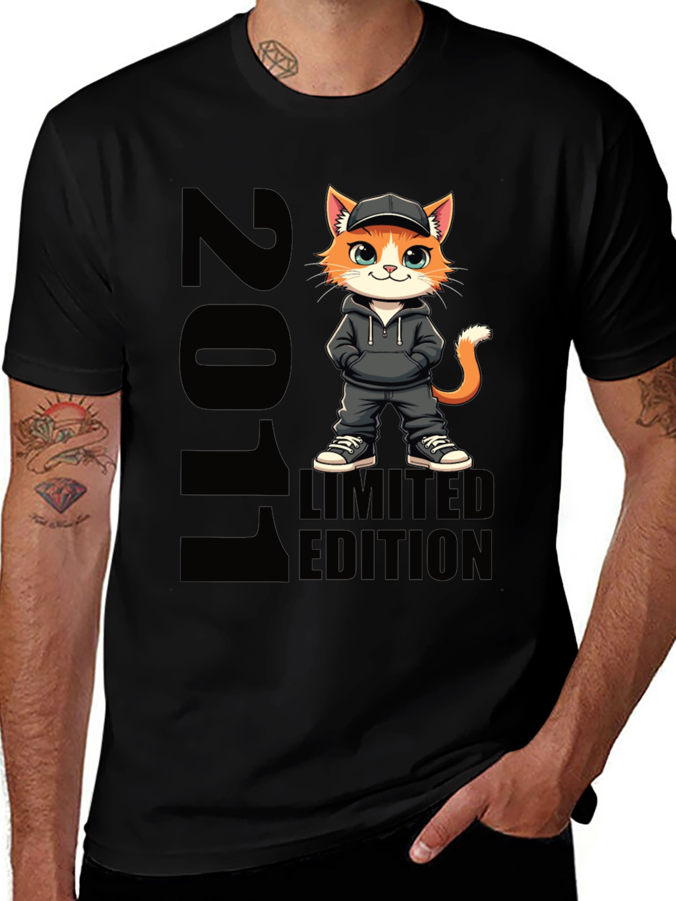 2011 Limited Edition Cartoon Cat T-Shirt