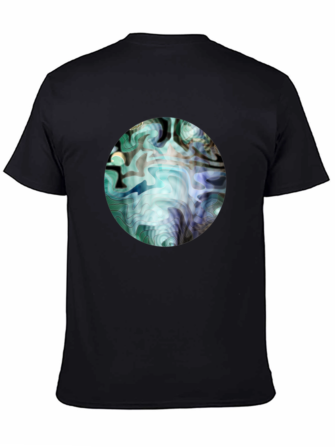 Abstract Graphic Print Black T-Shirt