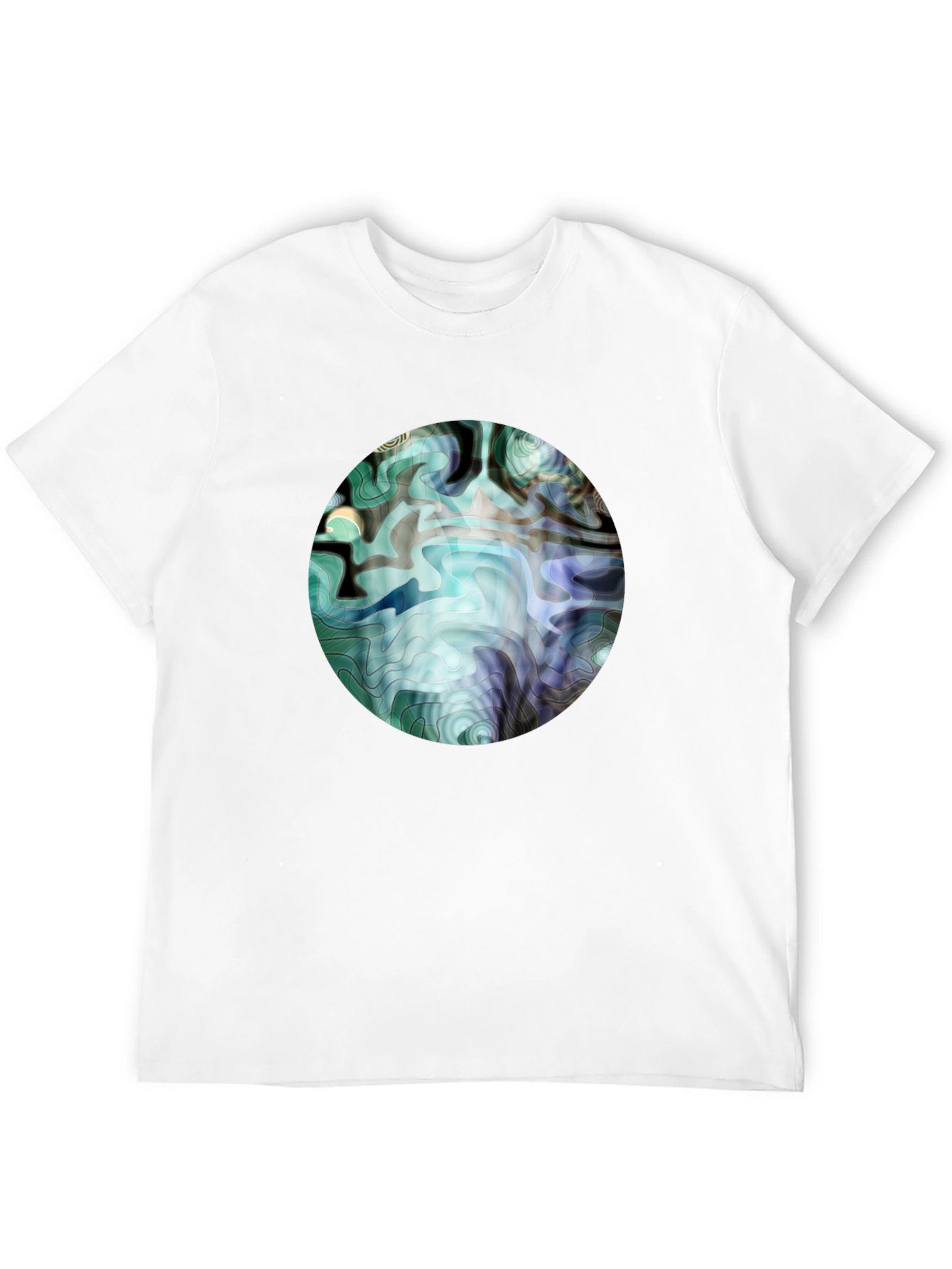 Abstract Graphic Print Black T-Shirt