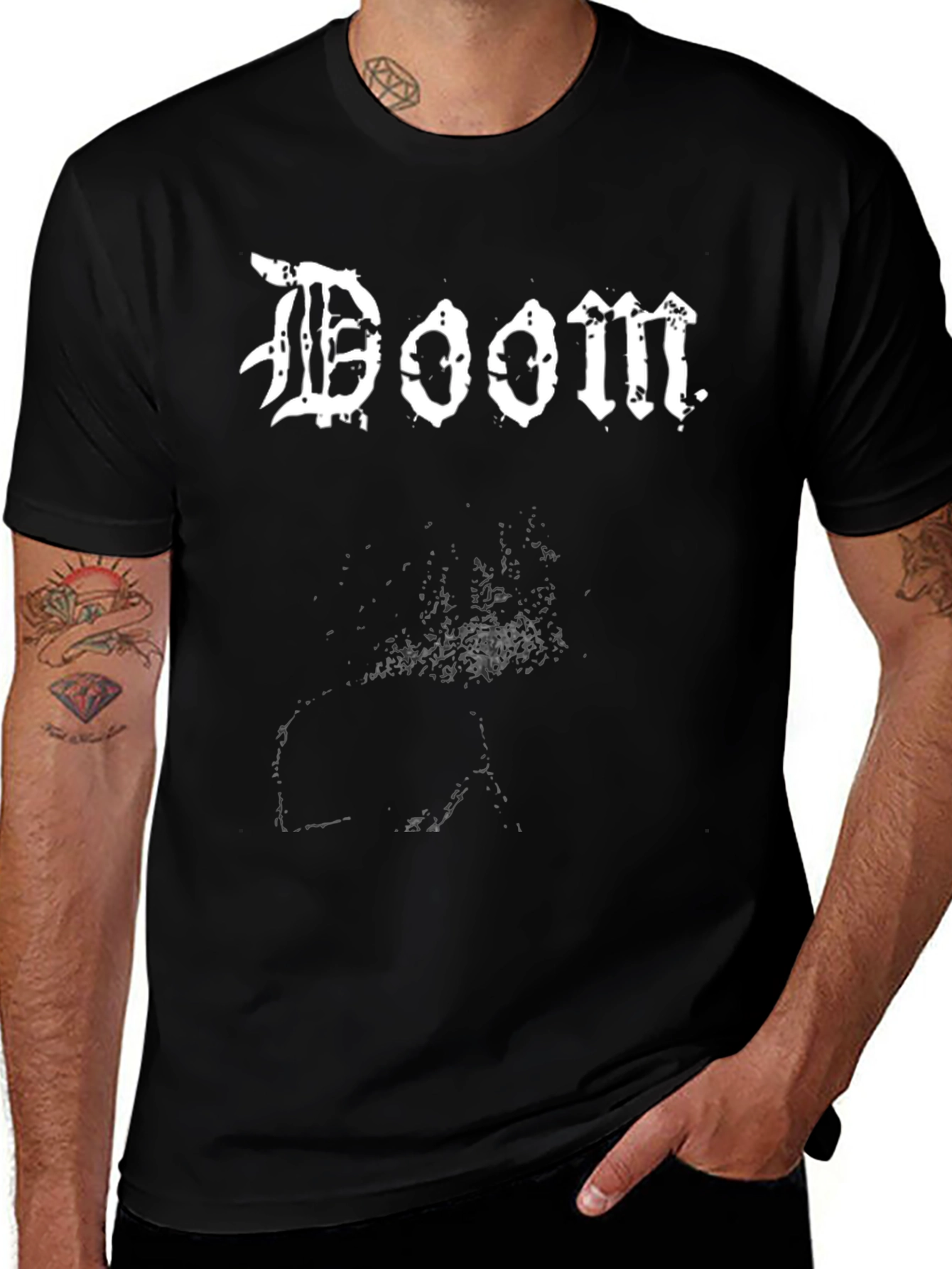 Doom Band T-Shirt - Black Metal Inspired Graphic Tee