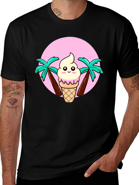 Ice Cream & Palm Trees Graphic Tee