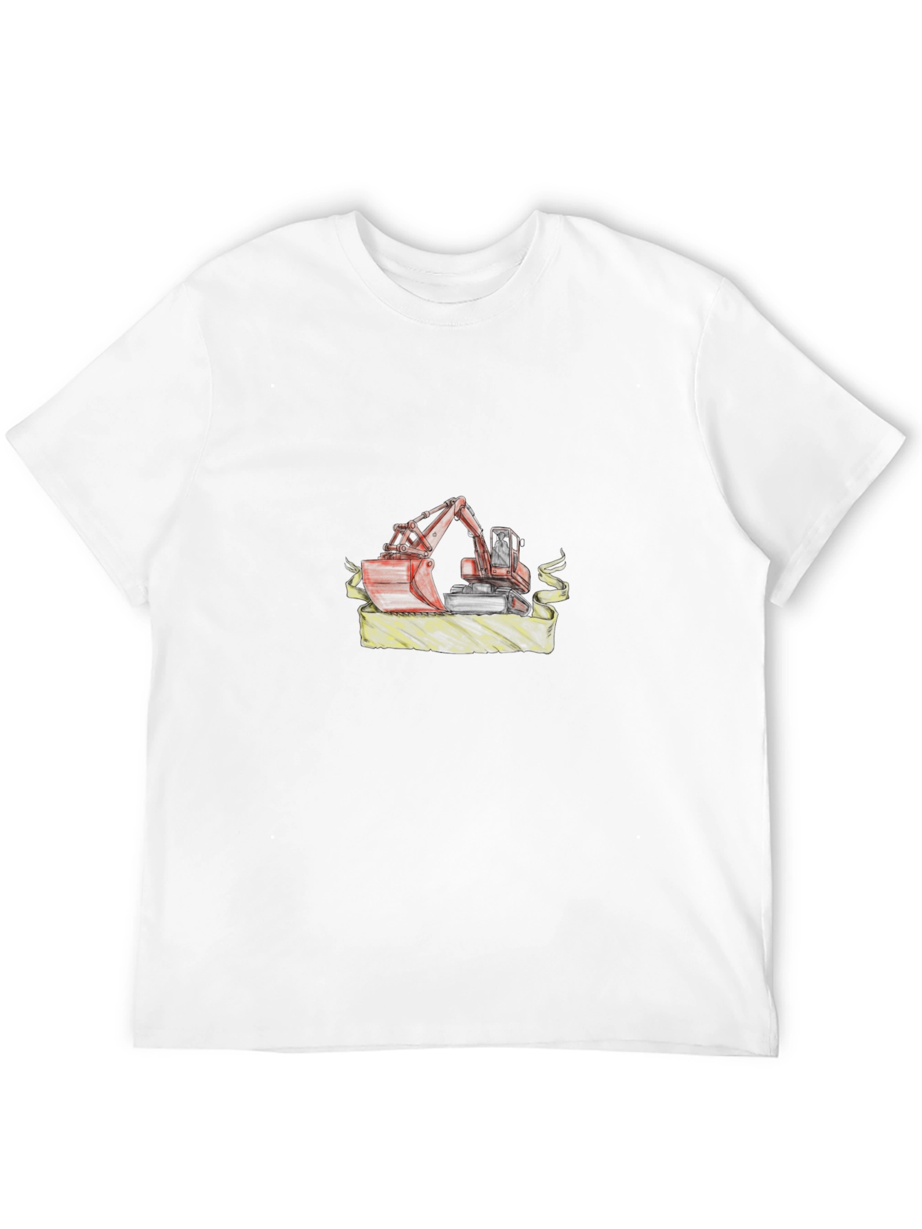 Excavator Graphic Tee - Black Cotton Blend