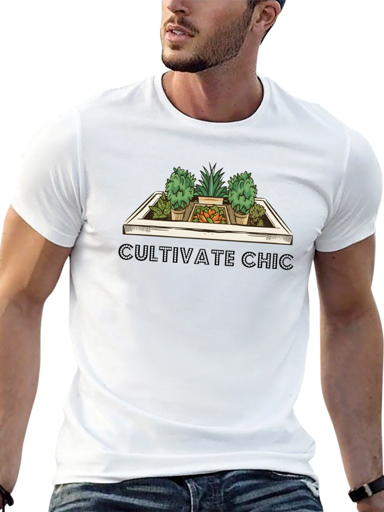 Cultivate Chic Graphic Tee - Trendy Garden Lovers Shirt