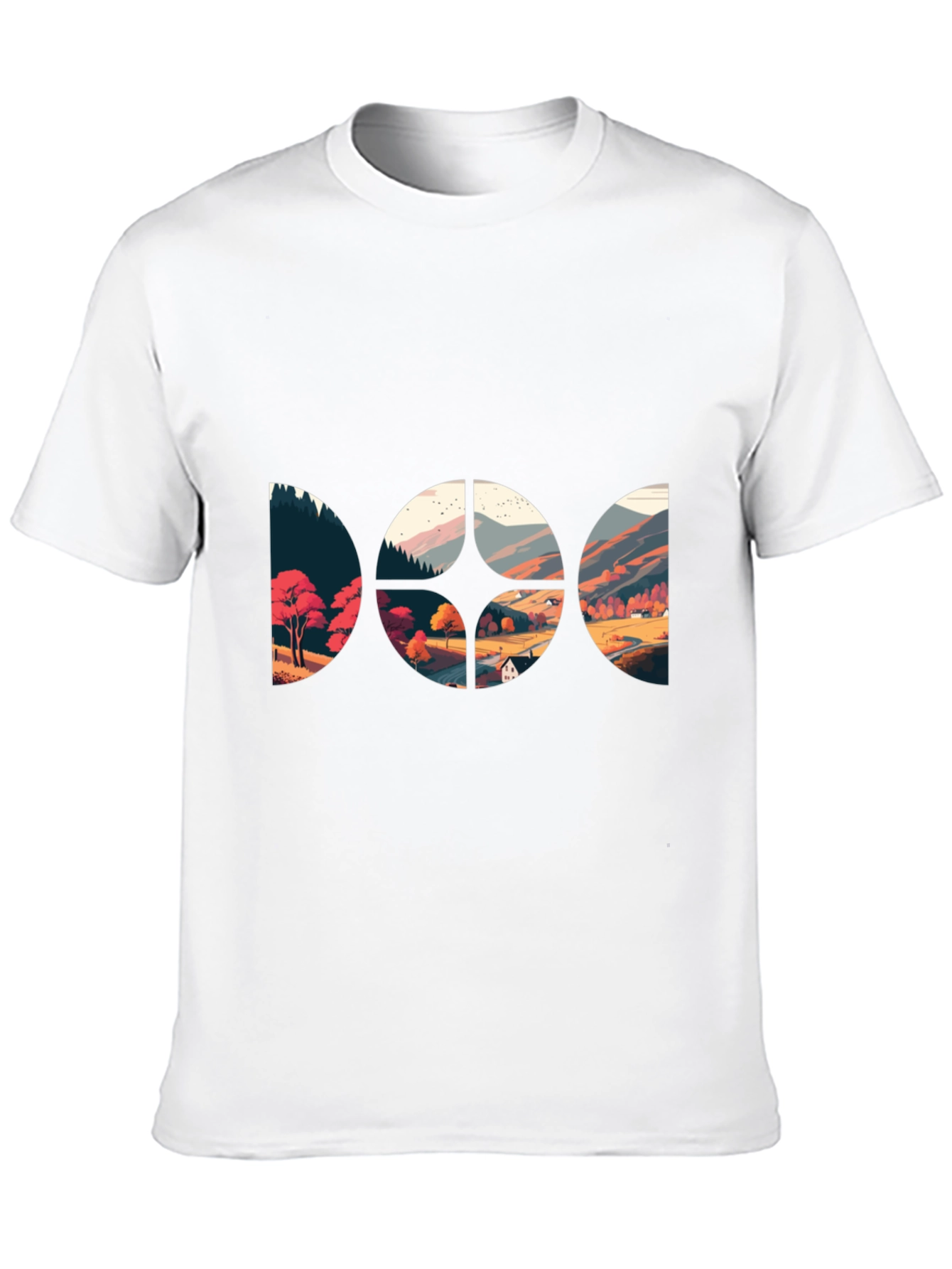 Scenic Landscape Graphic Black T-Shirt