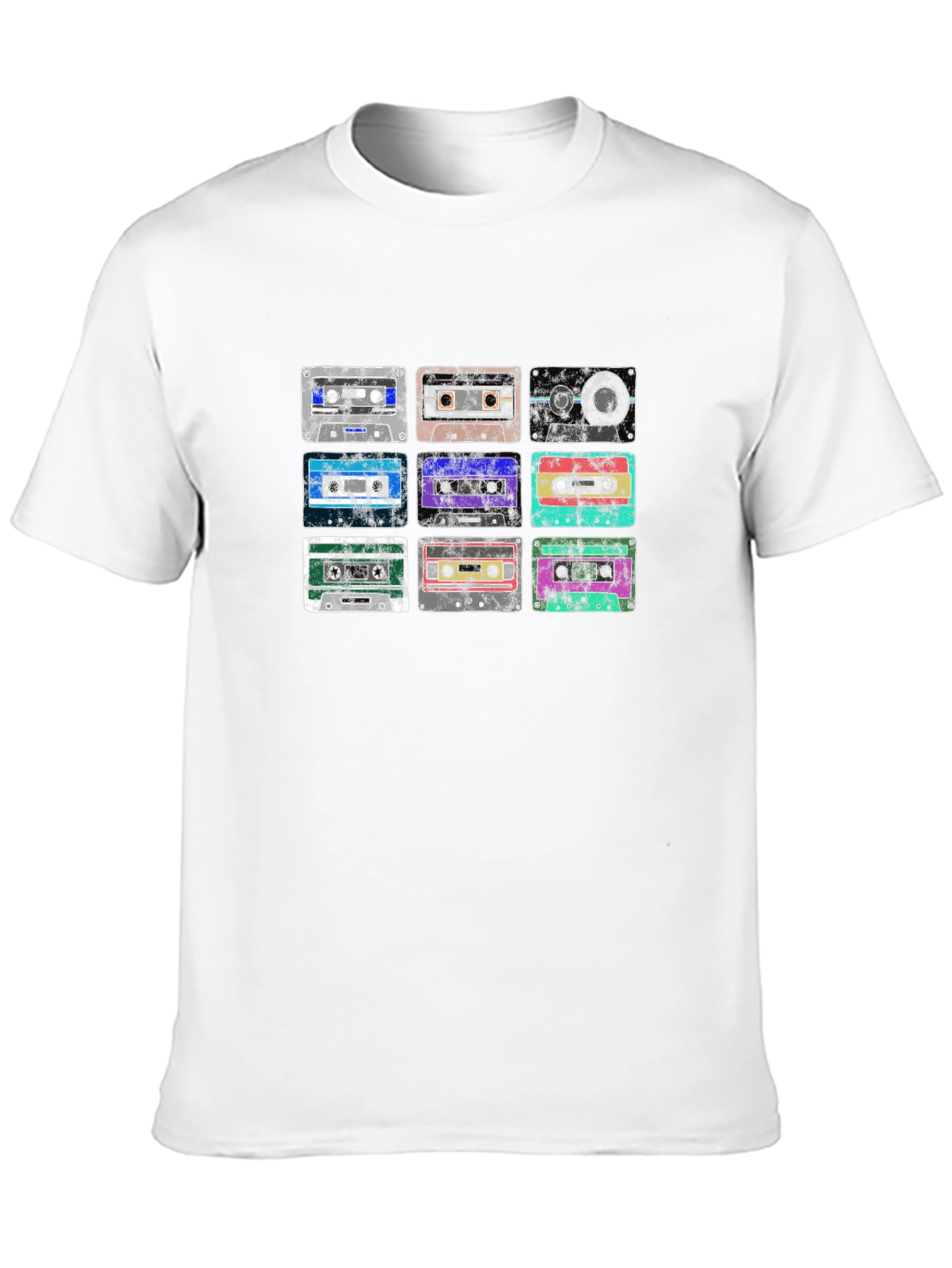 Retro Cassette Tape Graphic Tee - Black