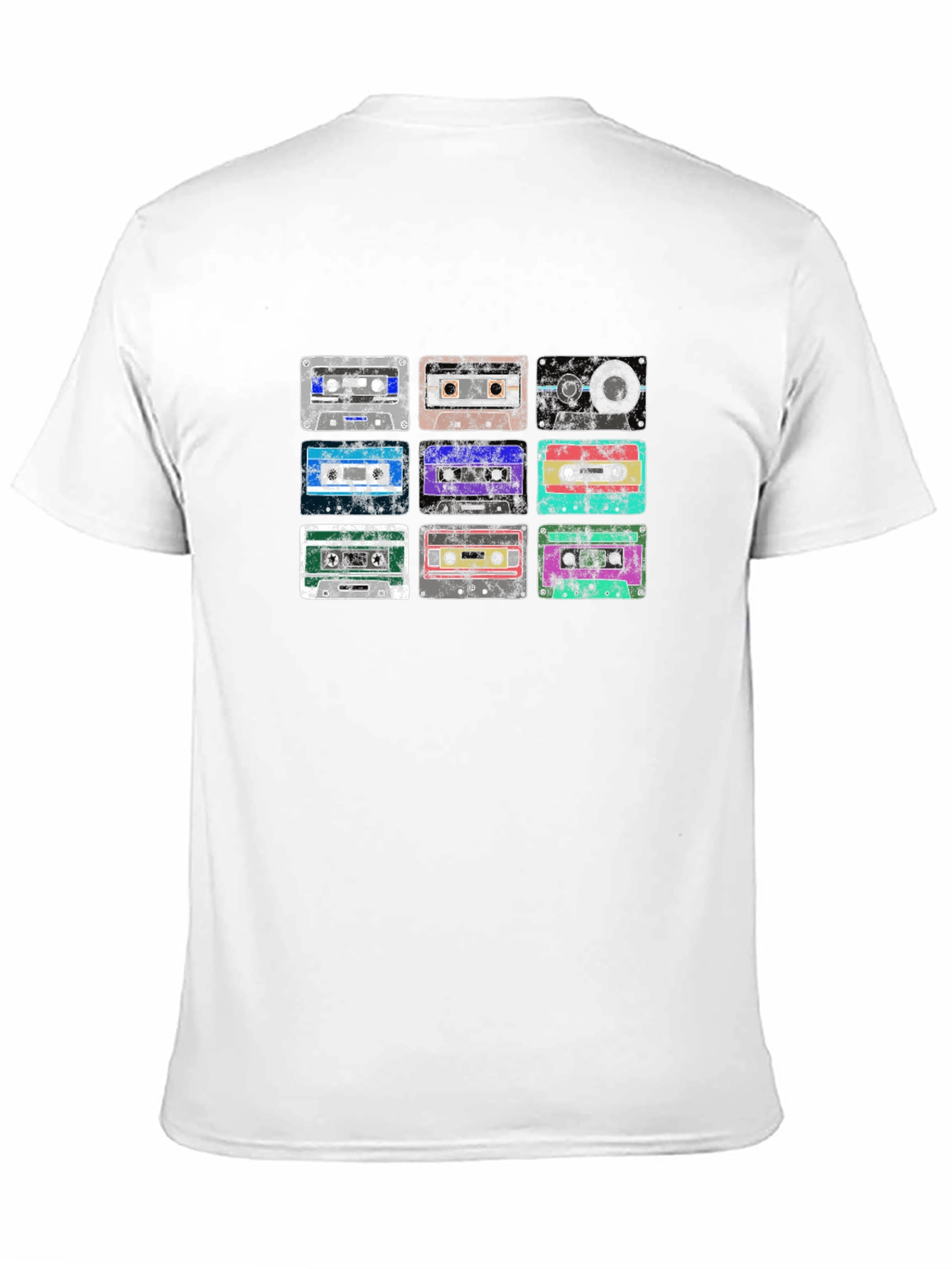 Retro Cassette Tape Graphic Tee - Black