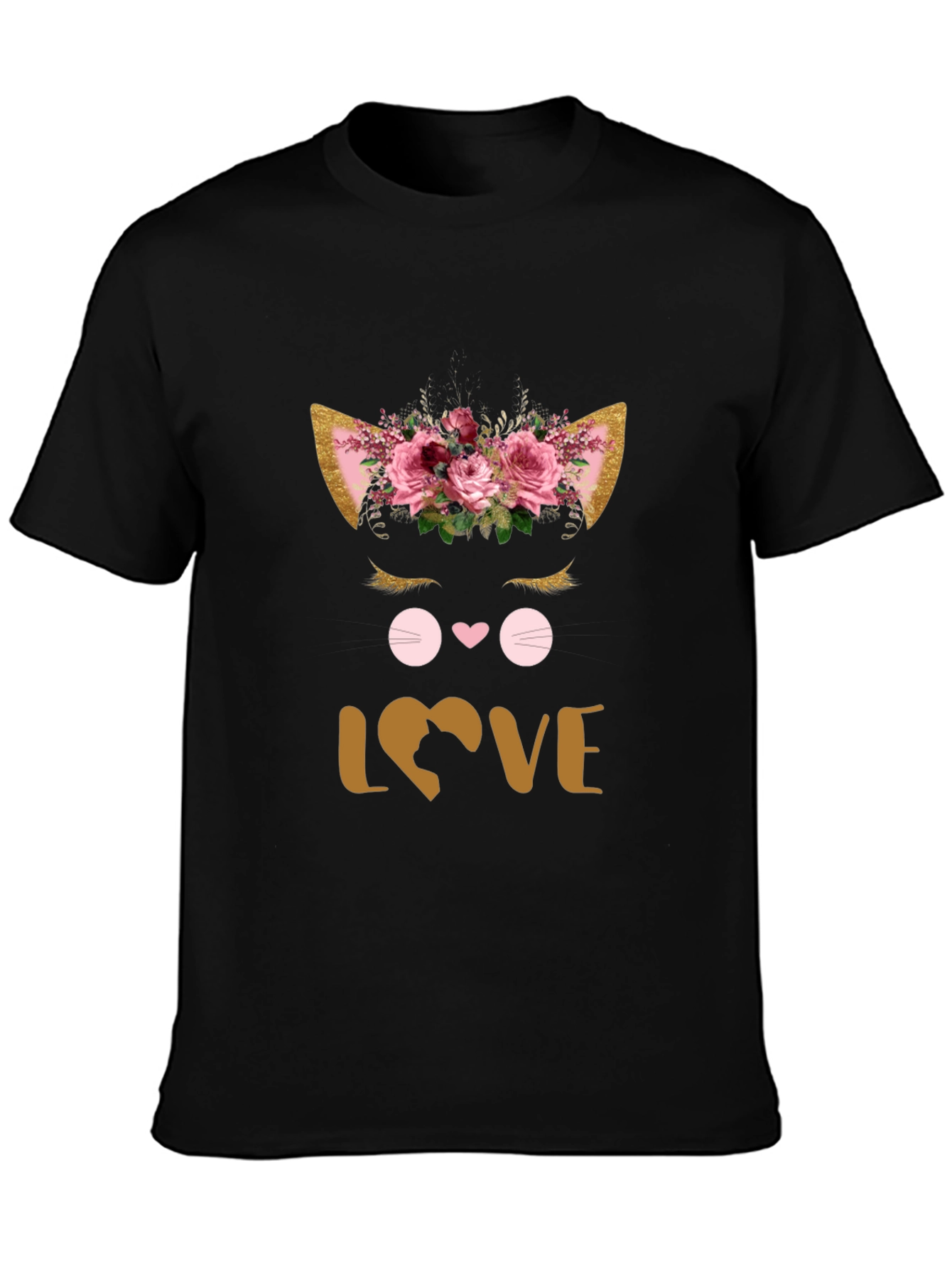 Floral Cat Lover T-Shirt