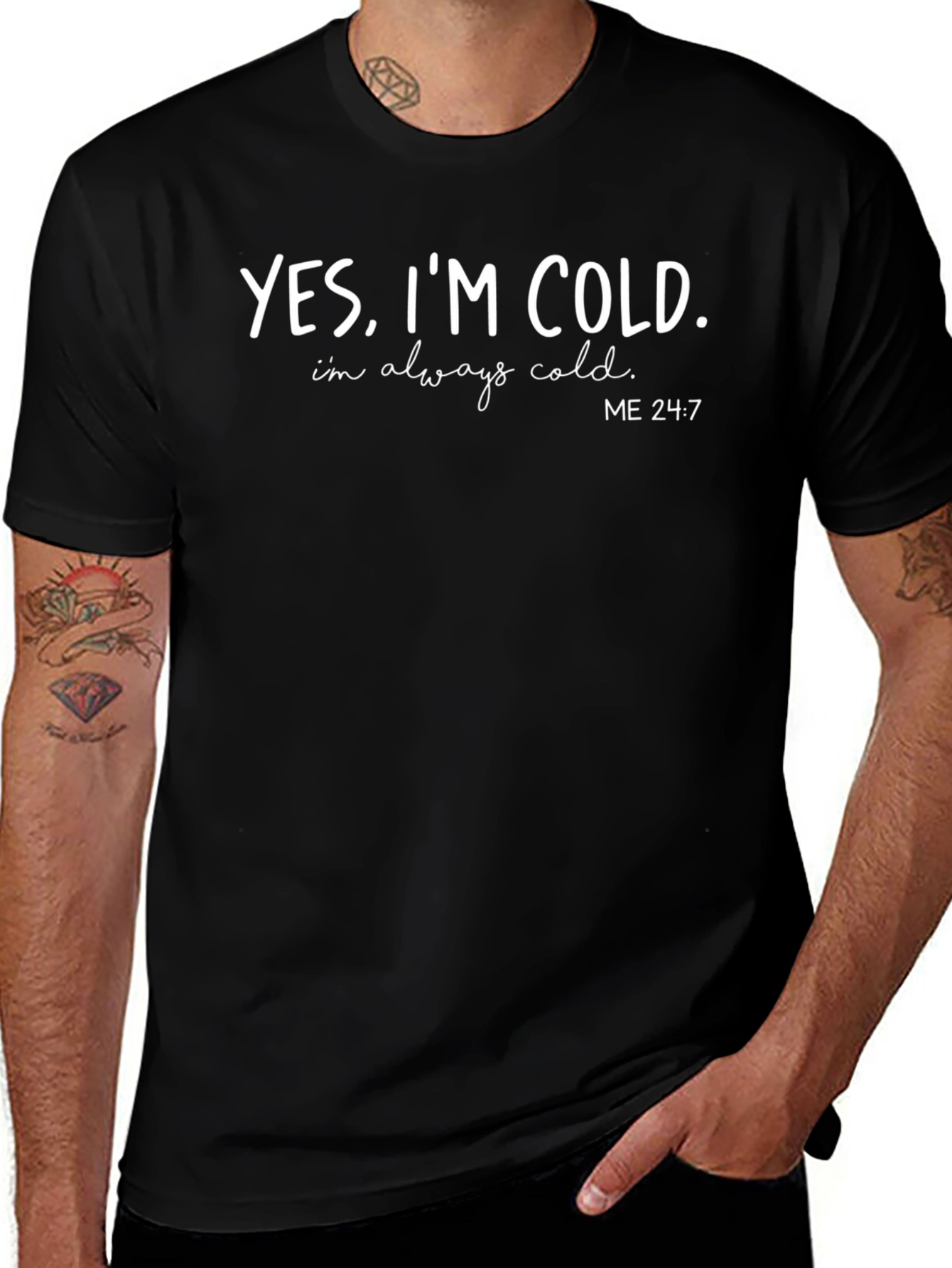 Funny Yes Im Cold Graphic T-Shirt