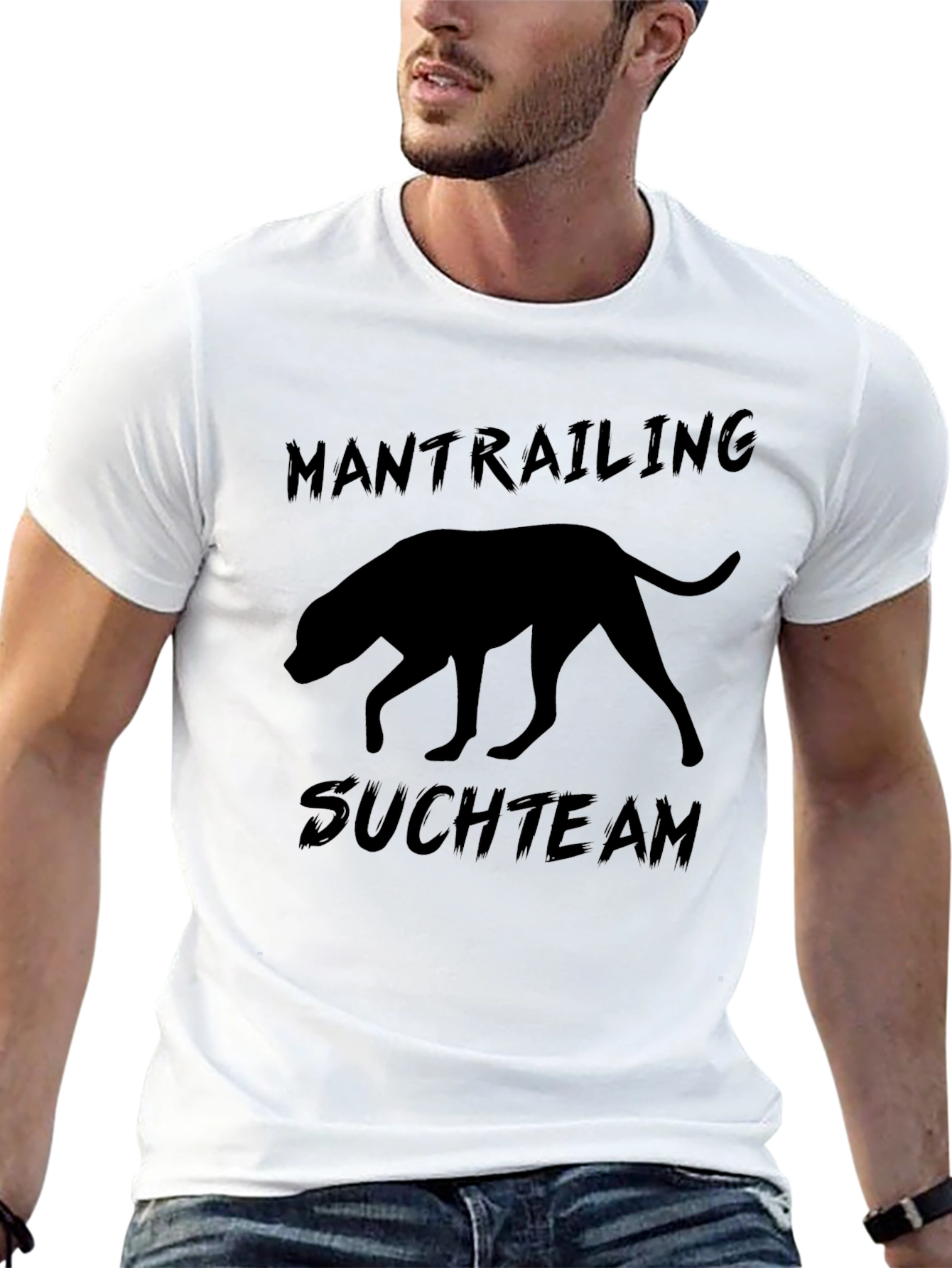 Mantrailing Suchteam Dog Silhouette Graphic Tee