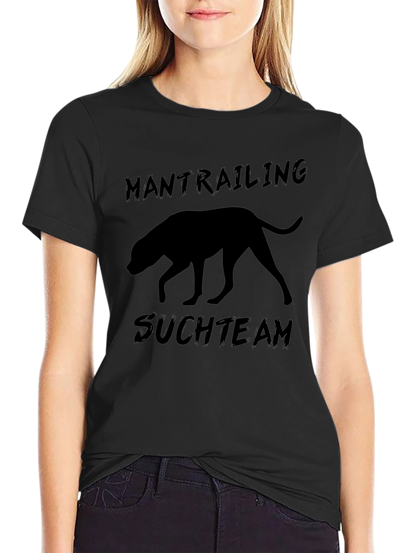 Mantrailing Suchteam Dog Silhouette Graphic Tee