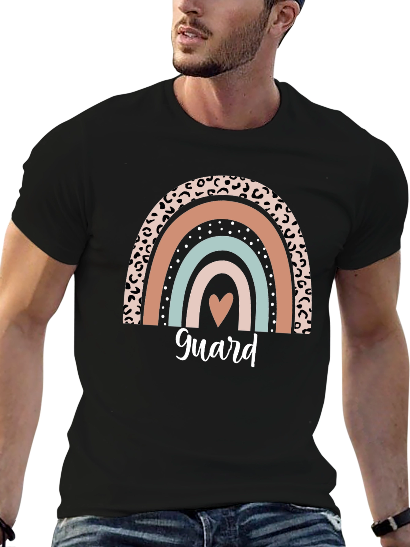 Rainbow Heart Guard Graphic Tee