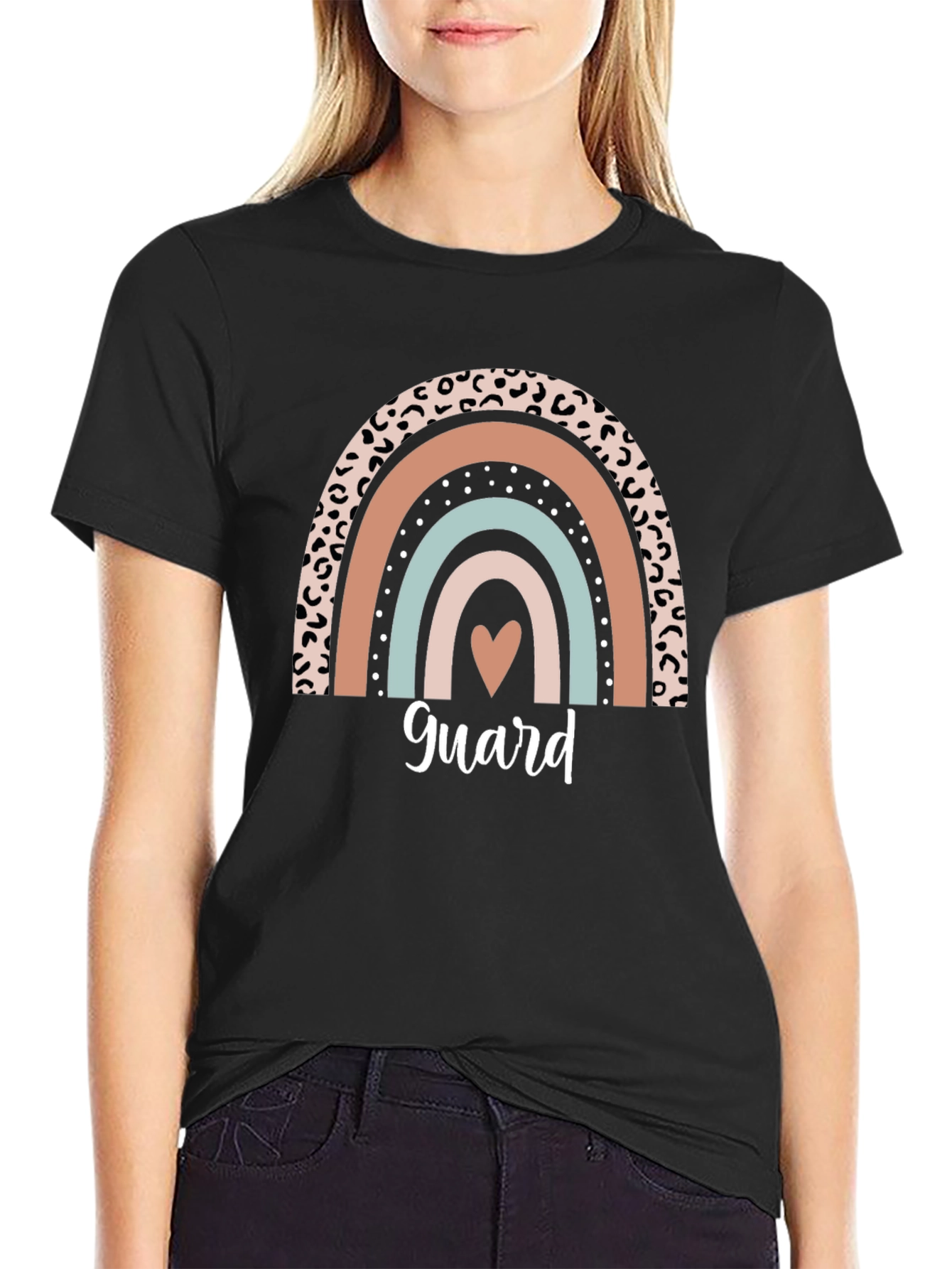 Rainbow Heart Guard Graphic Tee