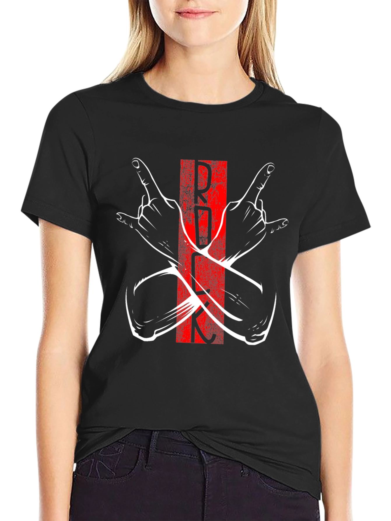 Rock On Graphic T-Shirt - Black